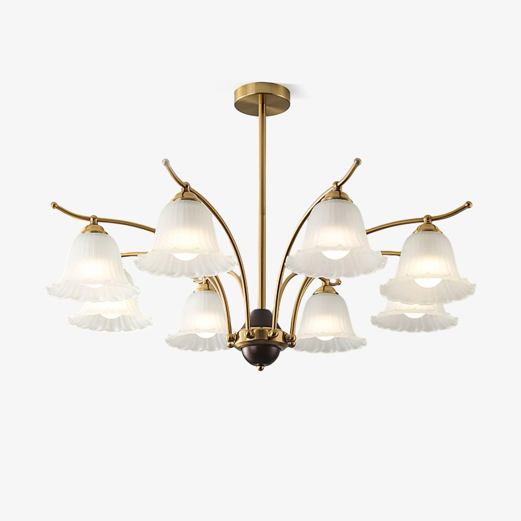 flora-brass-chandelier-anzaz-Brass & Frosted white-1