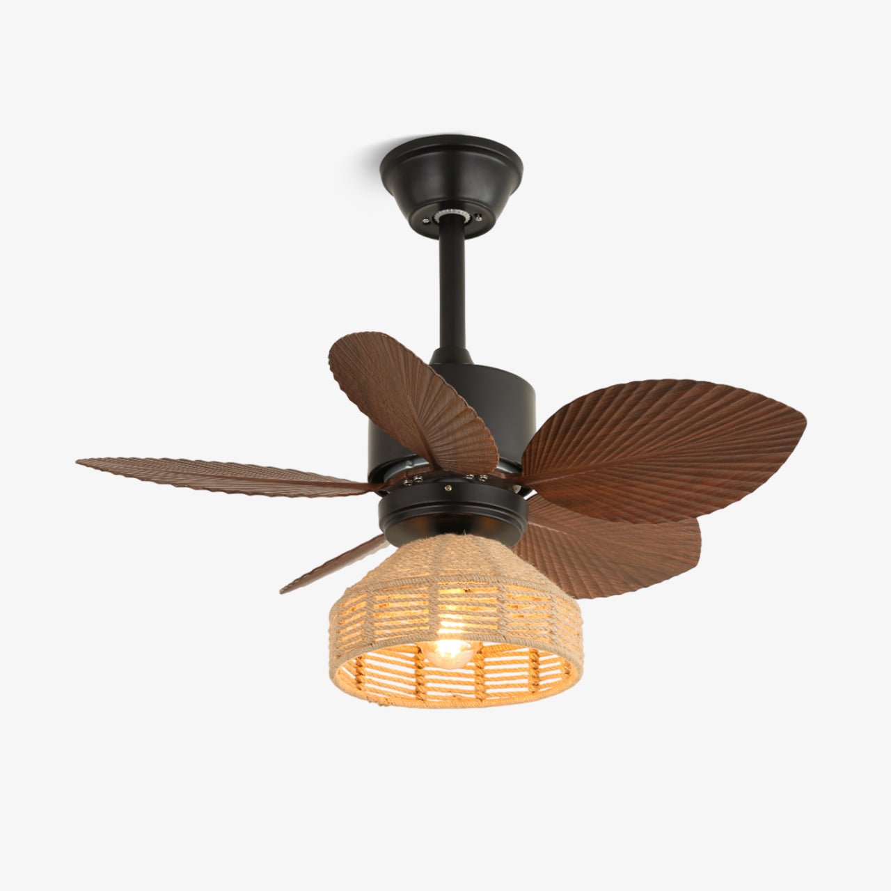 flora-ceiling-fan-light-anzaz-Walnut Wood Grain & Black-1