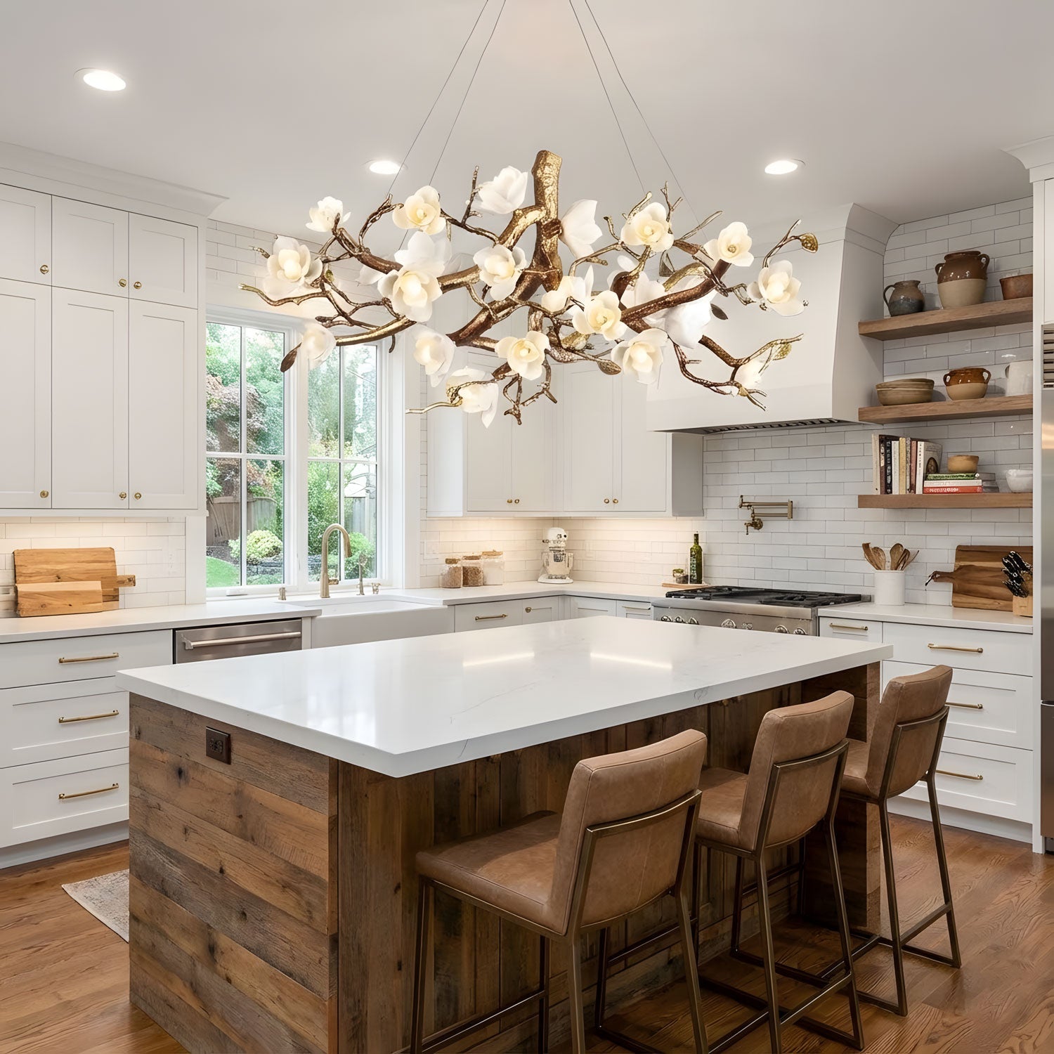 flower-bloom-branch-brass-chandelier-anzaz-Brass & White-4