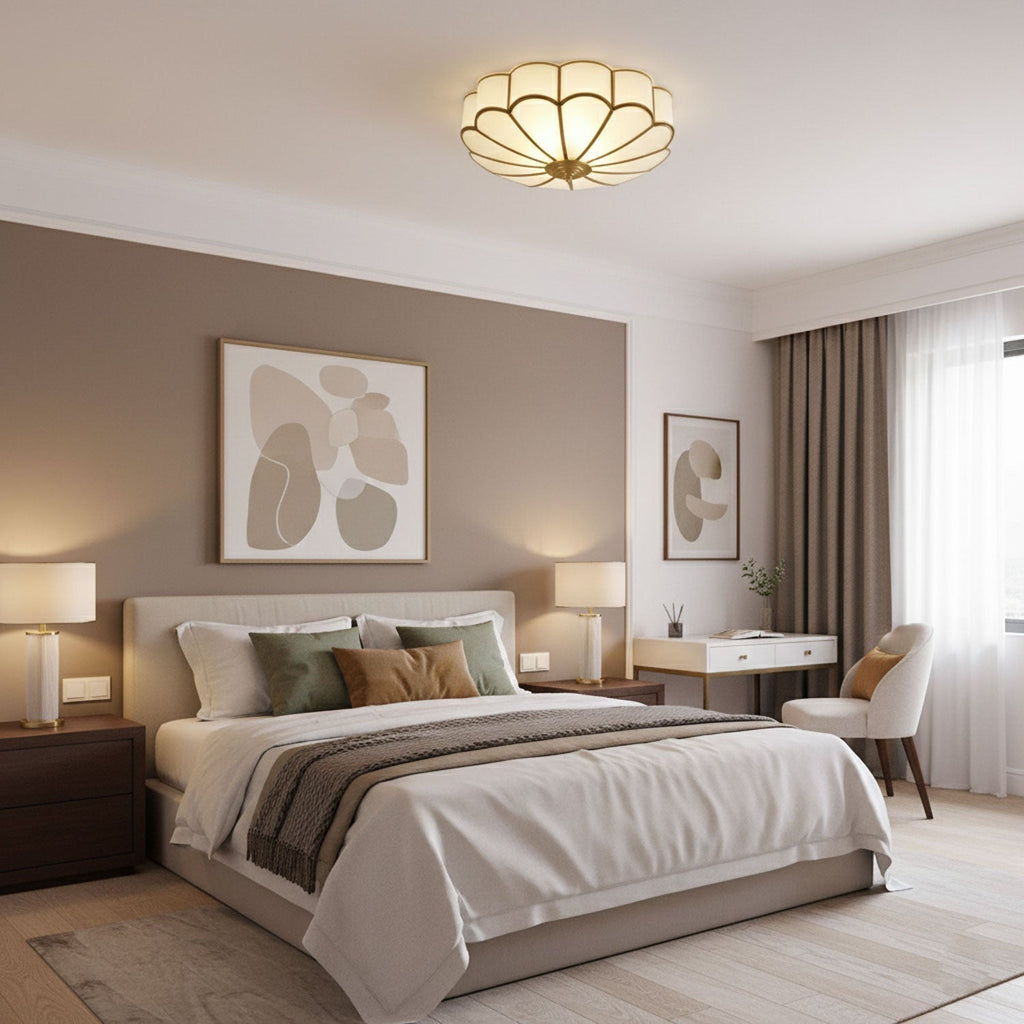 flower-shape-glass-recessed-ceiling-light-anzaz-Brass & White-3