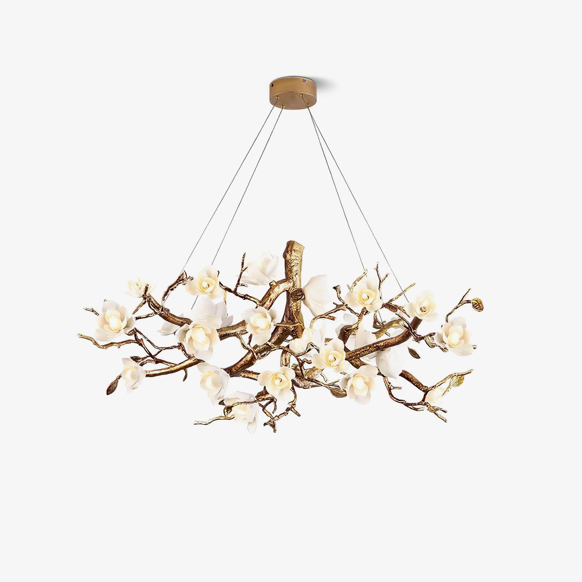 flower-bloom-branch-brass-chandelier-anzaz-Brass & White-1