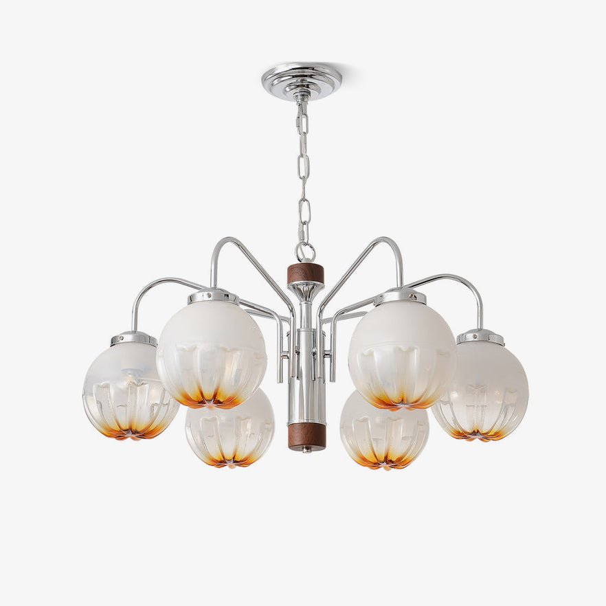 flower-bud-chandelier-anzaz-Chrome & White-1