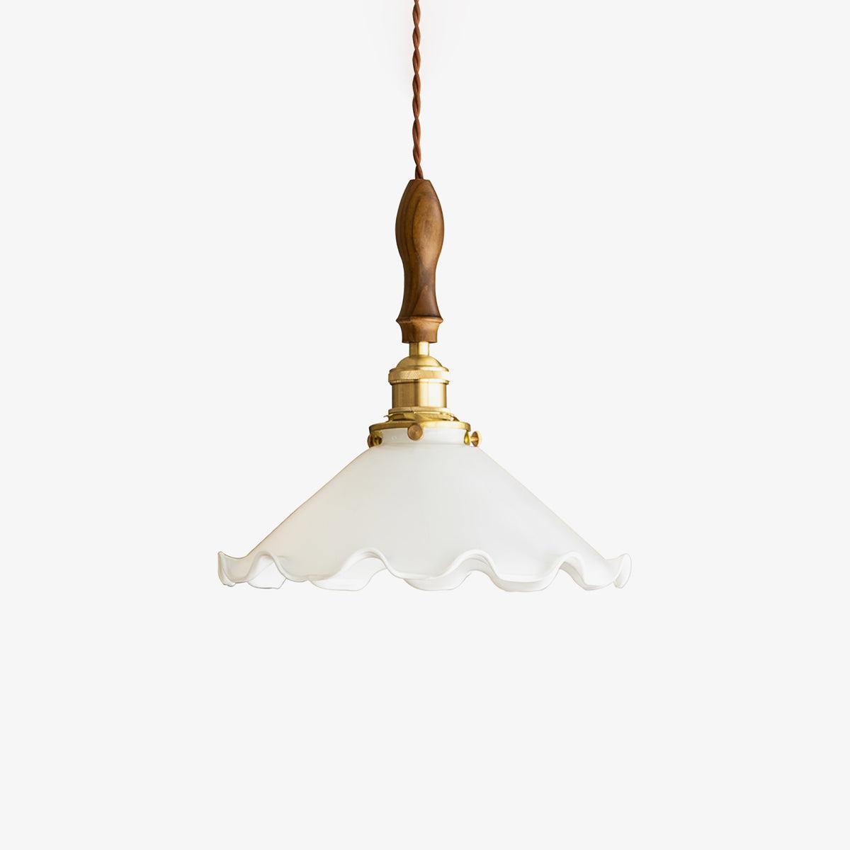 flower-petals-pendant-lamp-anzaz-Brass & Walnut & White-1