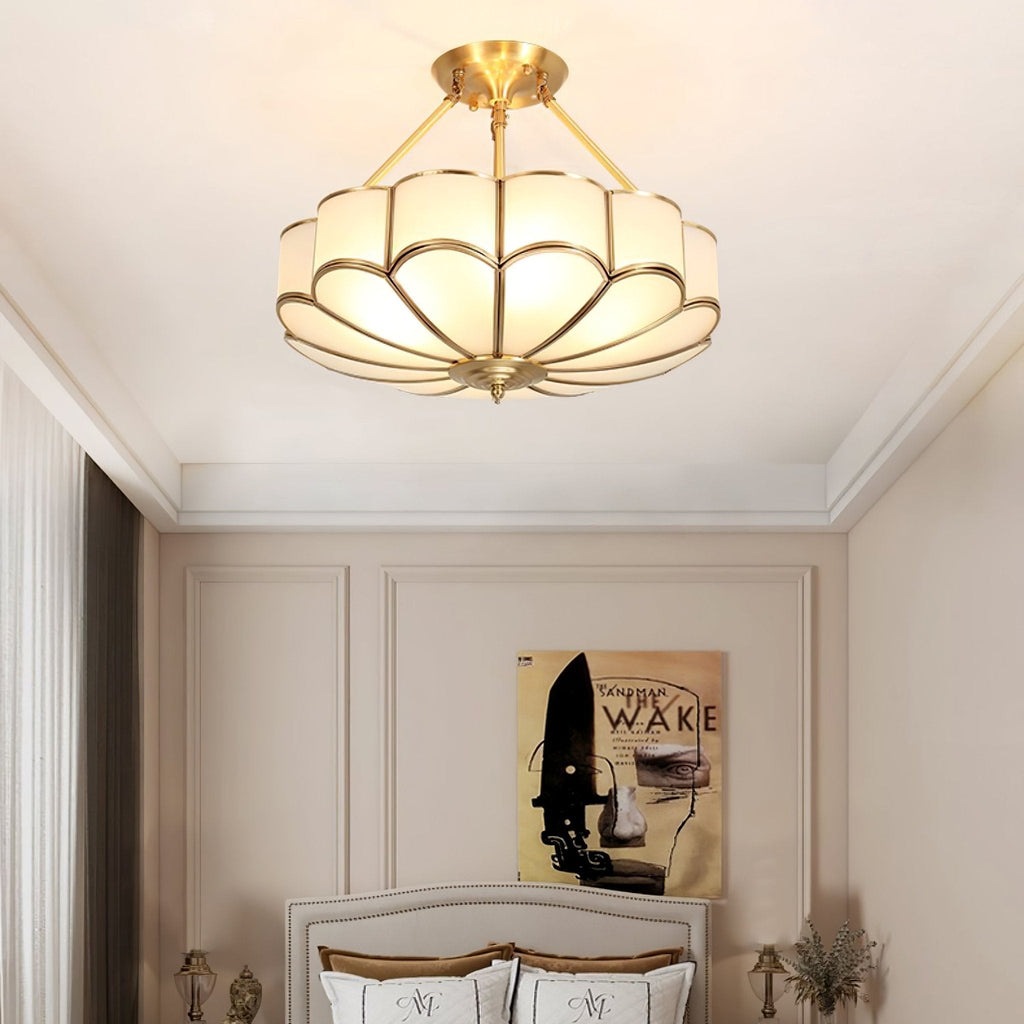 flower-shape-glass-ceiling-light-anzaz-Brass & White-2