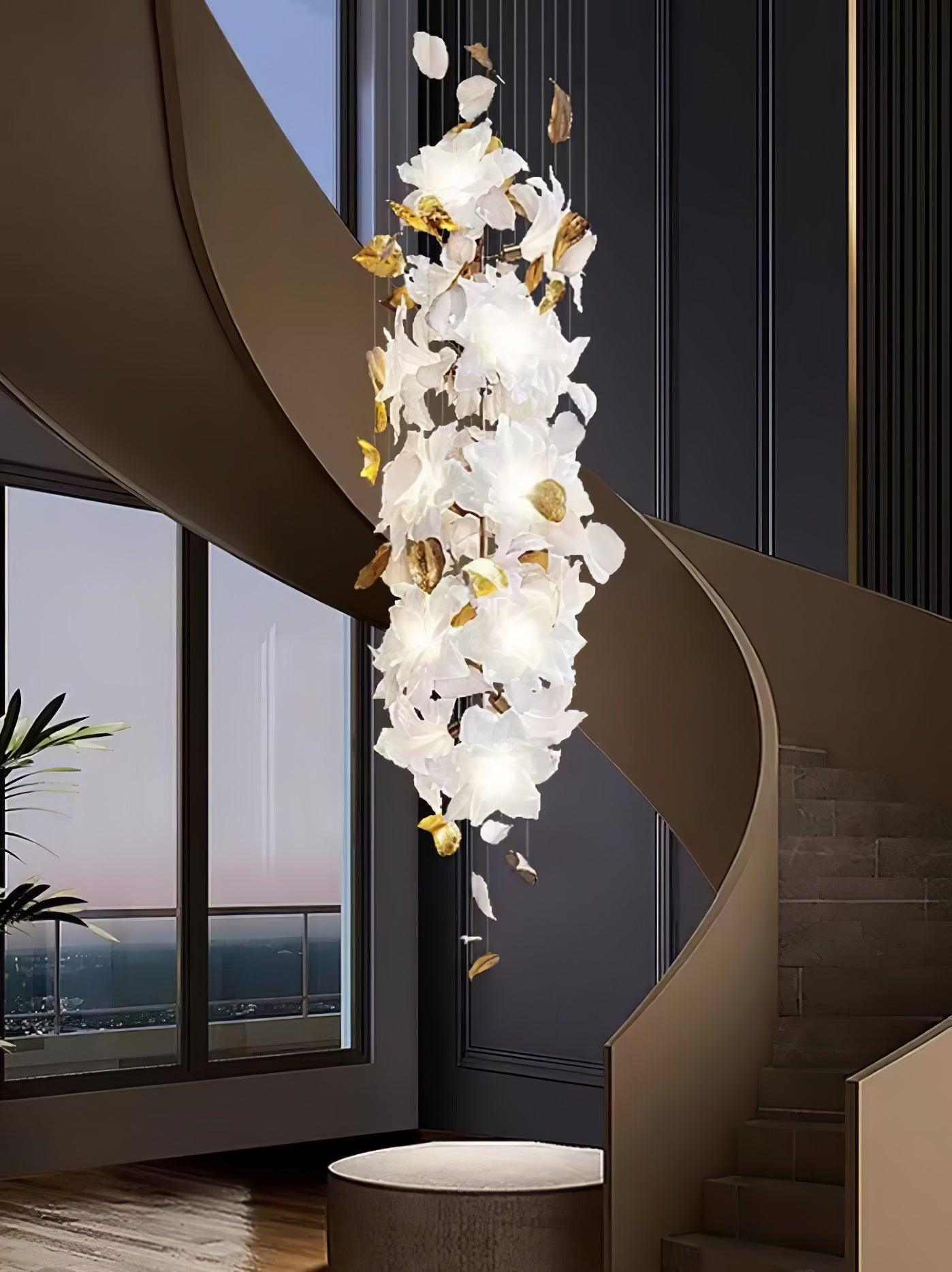 flying-flowers-fluttering-chandelier-anzaz-Brass & White-12
