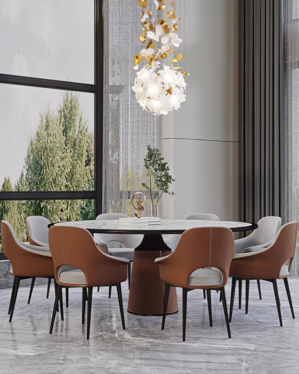 flying-flowers-fluttering-chandelier-anzaz-Brass & White-7