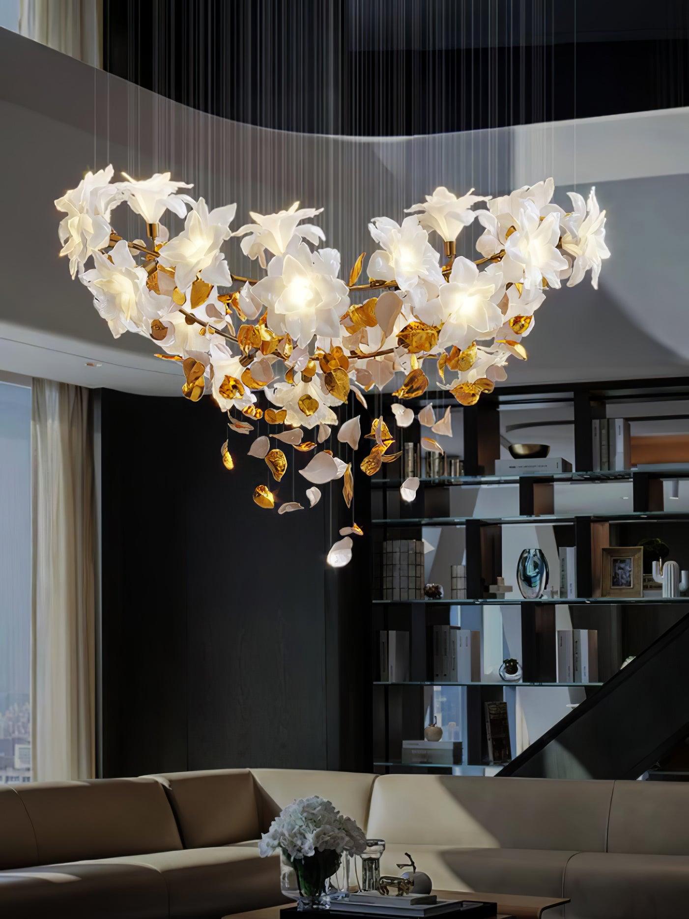 flying-flowers-fluttering-chandelier-anzaz-Brass & White-15