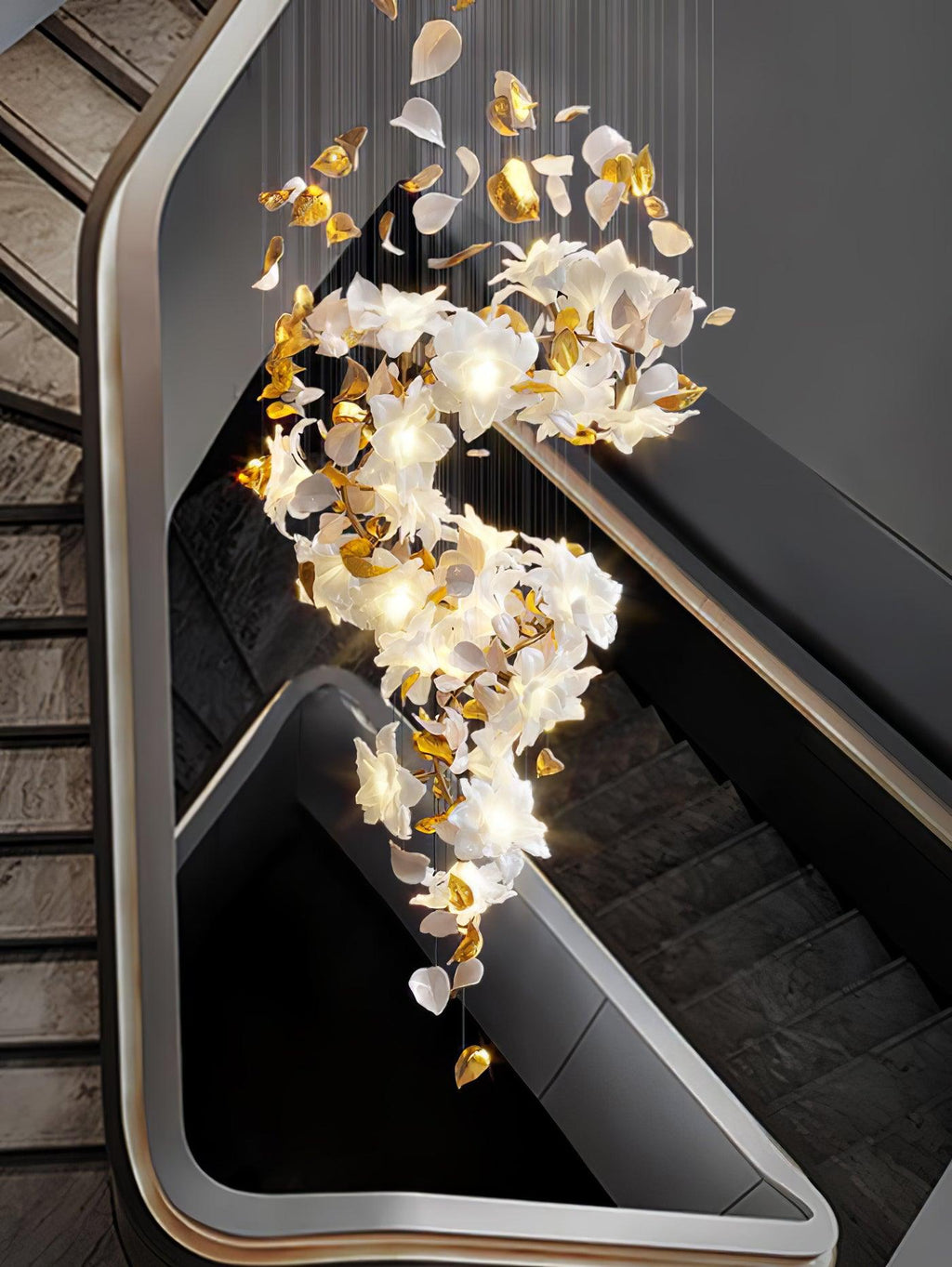 flying-flowers-fluttering-chandelier-anzaz-Brass & White-16