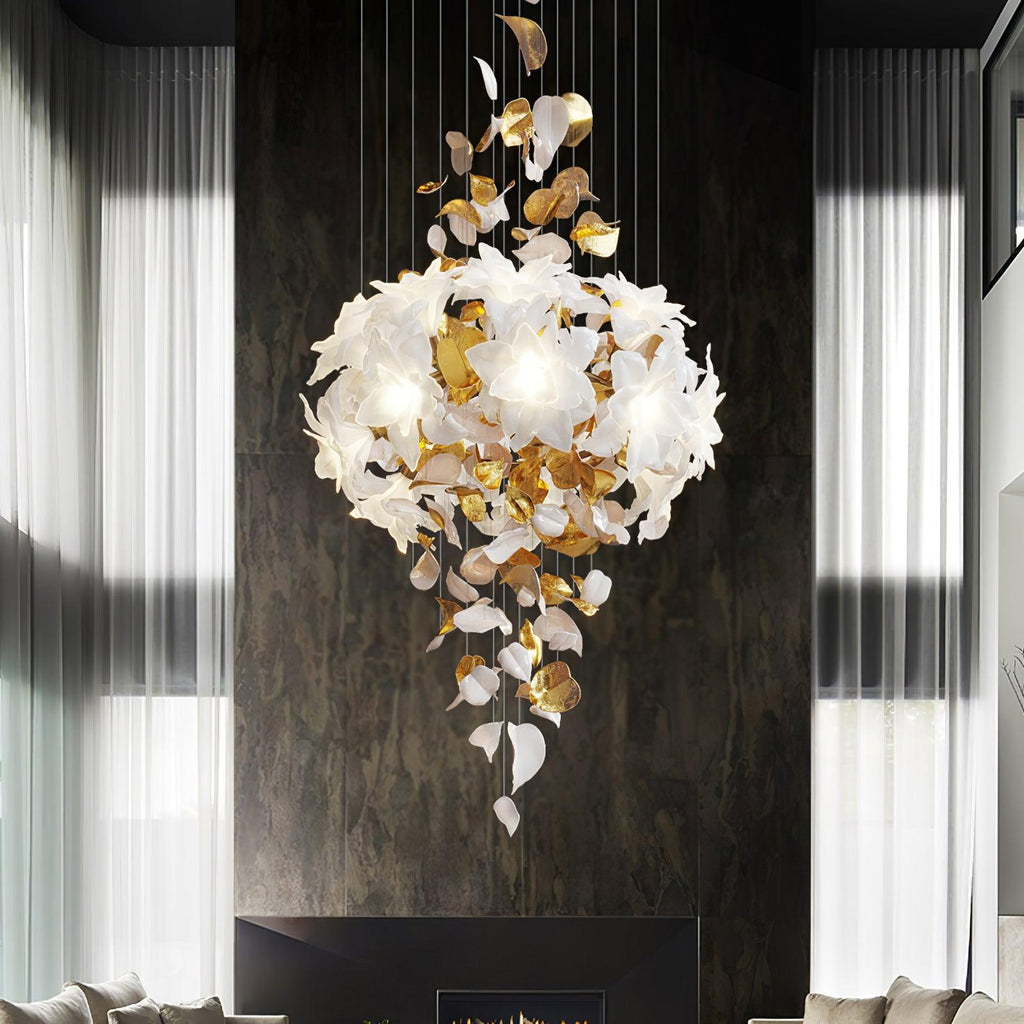 flying-flowers-fluttering-chandelier-anzaz-Brass & White-6