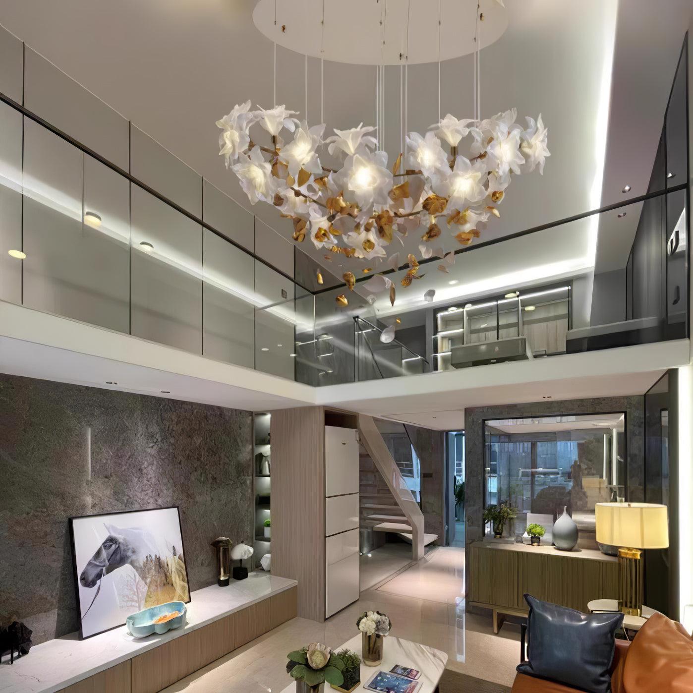 flying-flowers-fluttering-chandelier-anzaz-Brass & White-10