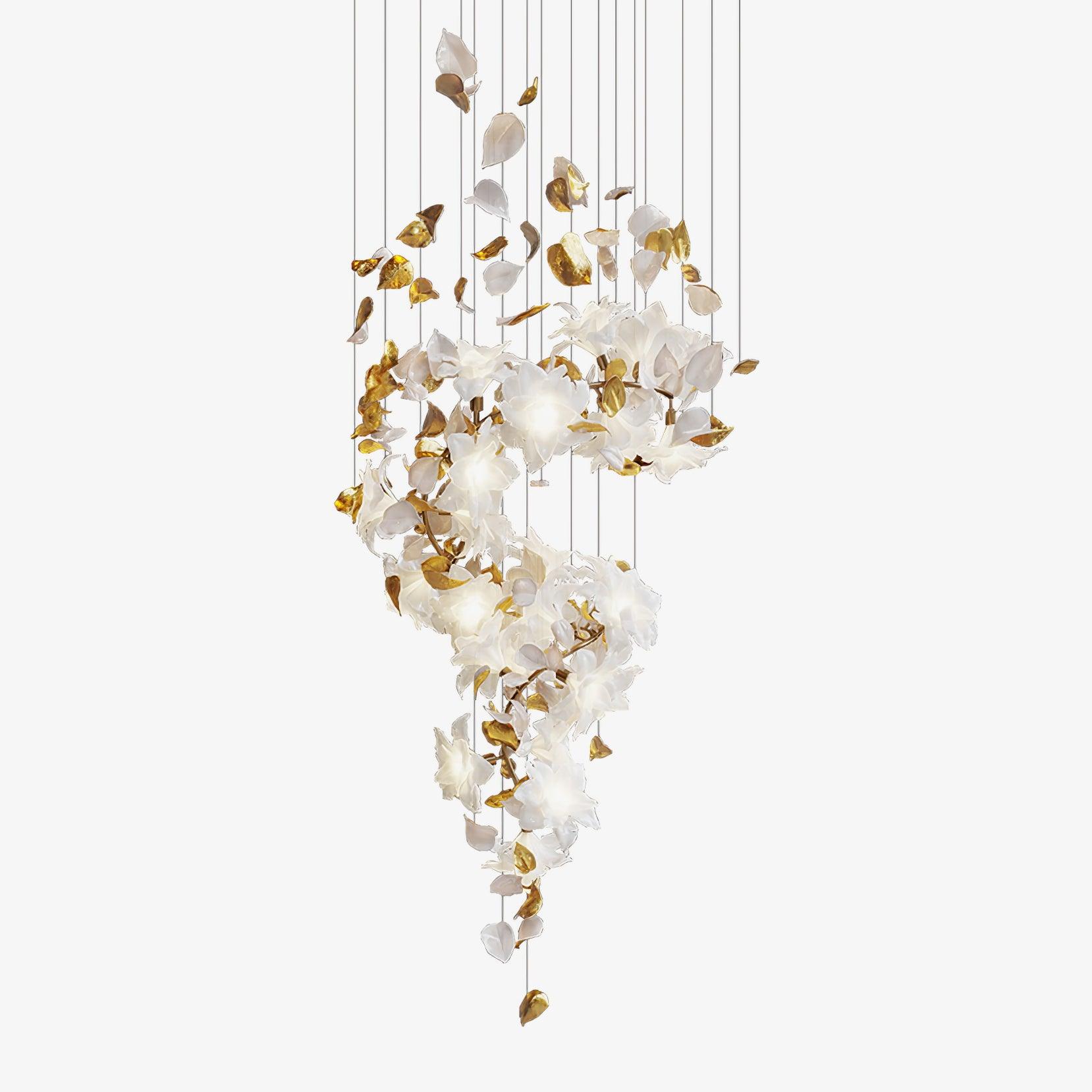 flying-flowers-fluttering-chandelier-anzaz-Brass & White-1