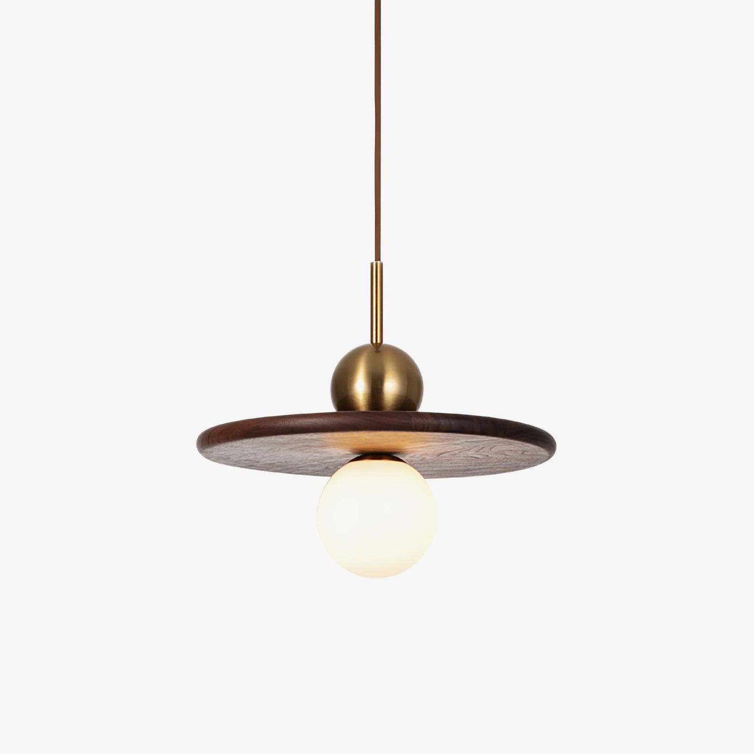 flying-saucer-walnut-lamp-anzaz-Brass & Walnut-1