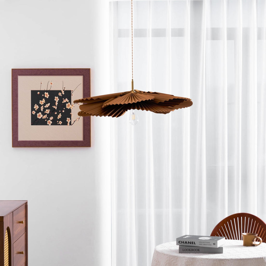 folded-leaf-lotus-chandelier-anzaz-Brown-3