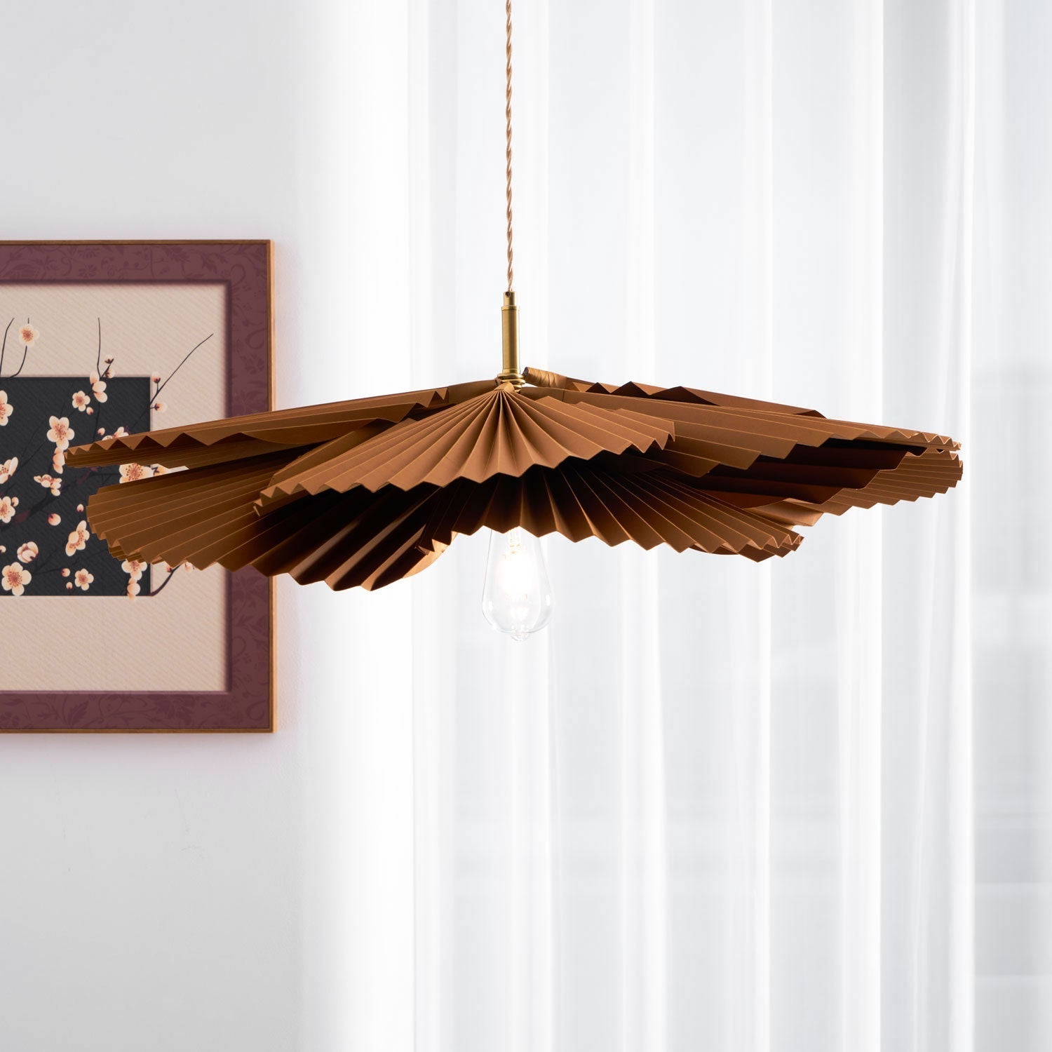 folded-leaf-lotus-chandelier-anzaz-Brown-2