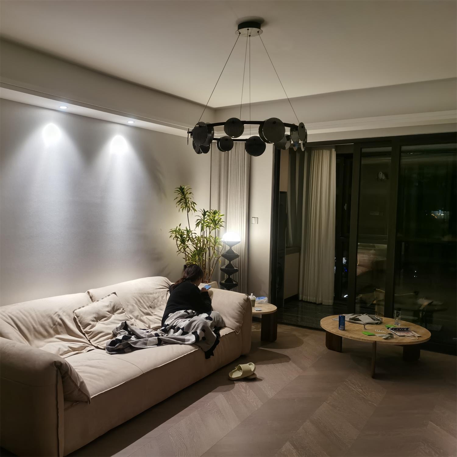 foliole-chandelier-anzaz-Black-3