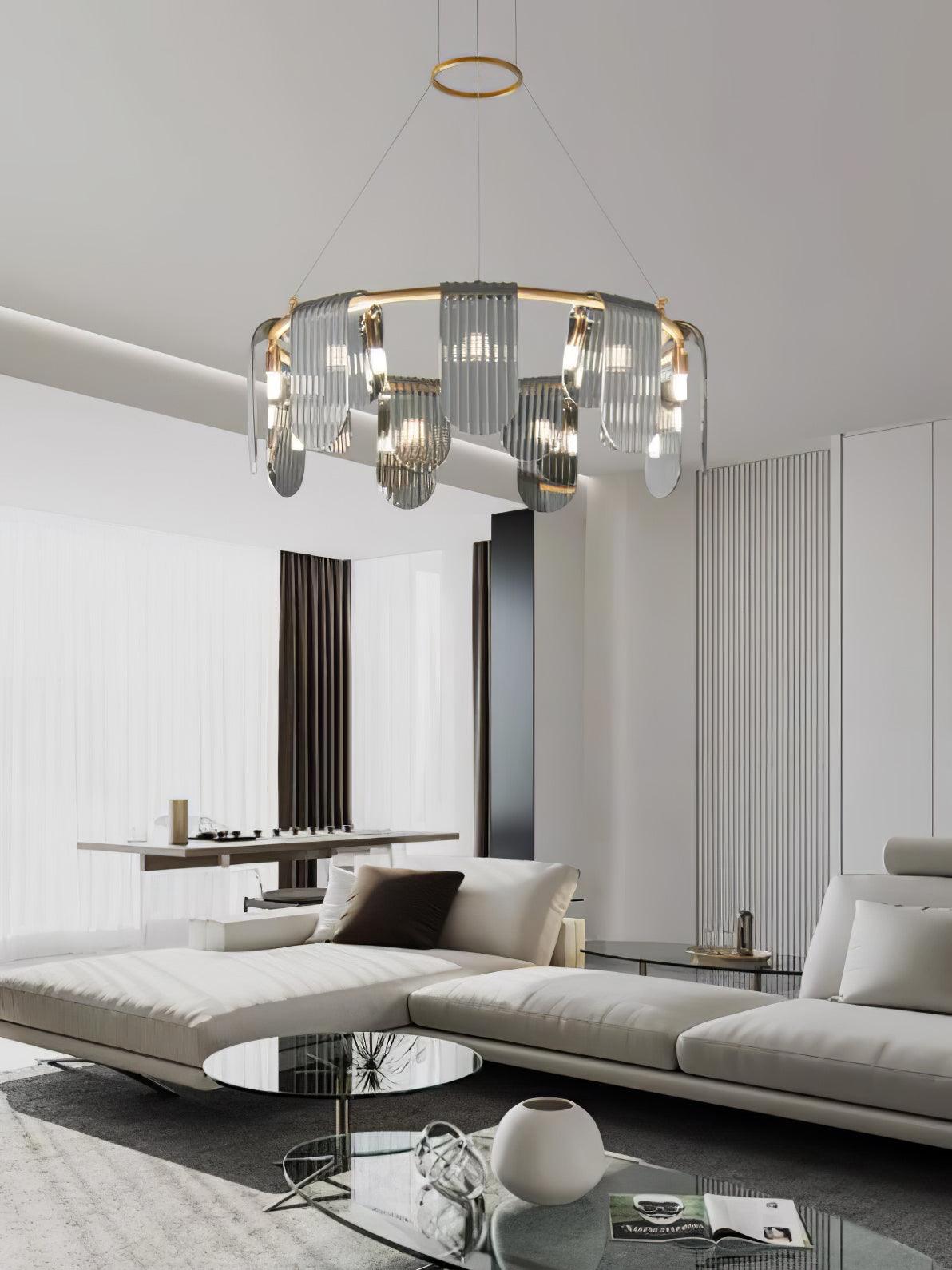 folioles-brass-chandelier-anzaz-Brass & Smoke gray-8