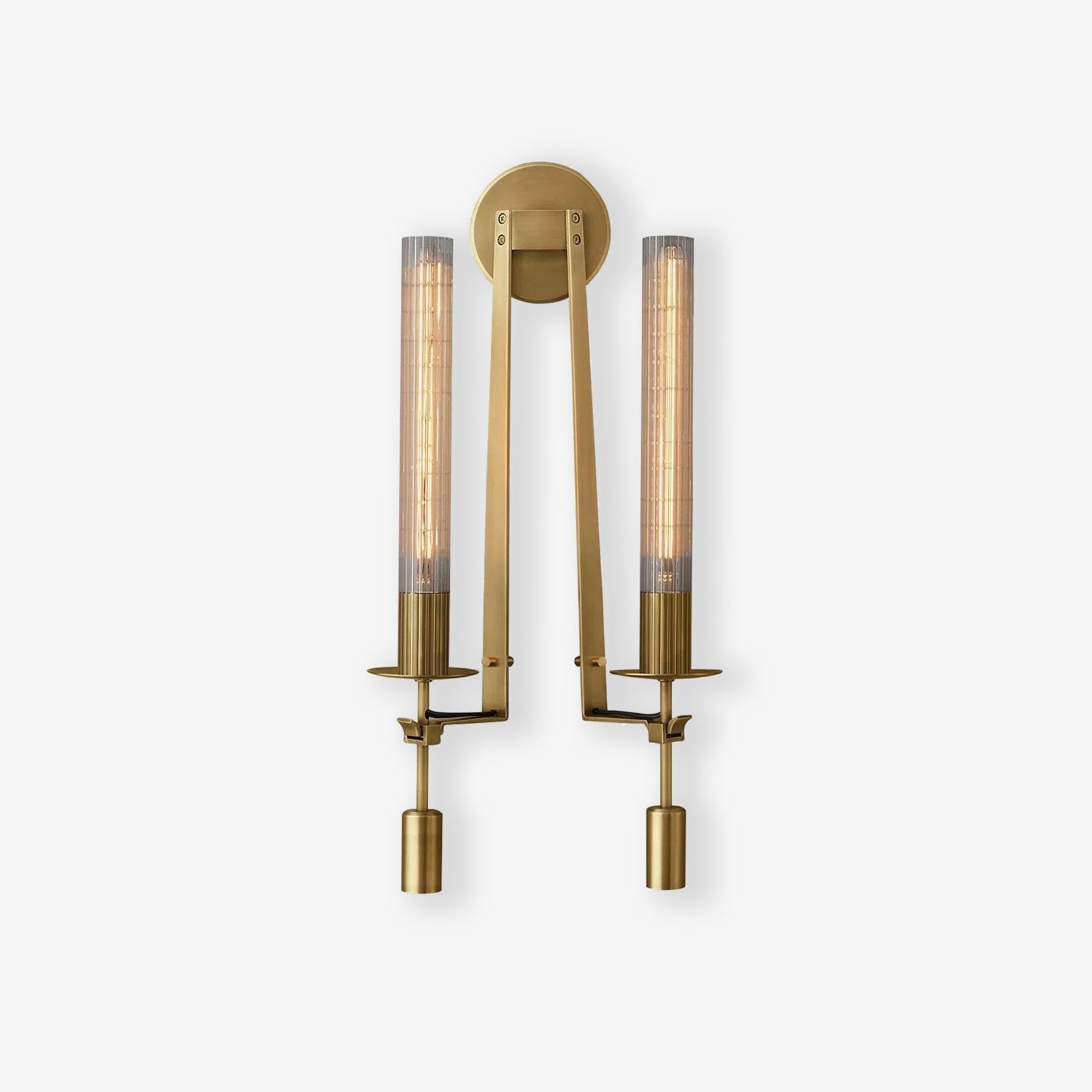fontanelle-wall-lamp-anzaz-Brass & Clear glass-1