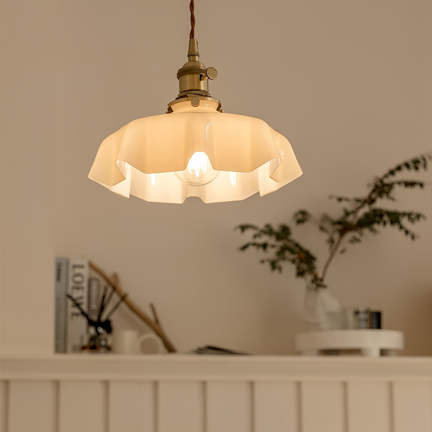 french-flower-pendant-swag-light-anzaz-Brass ＆ Pink-12