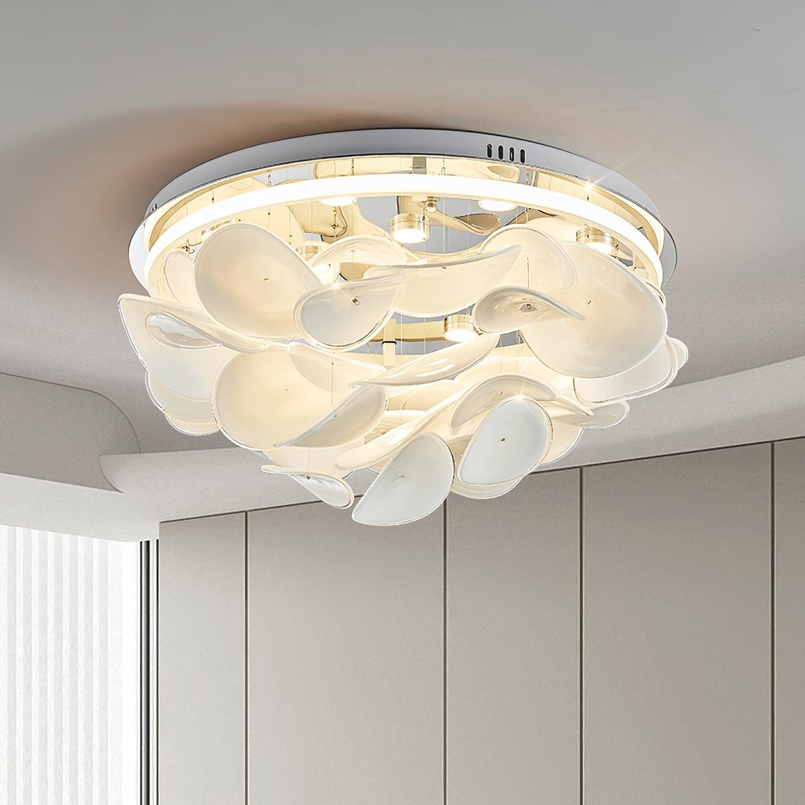 french-radici-petal-ceiling-lamp-anzaz-Silver & White-2