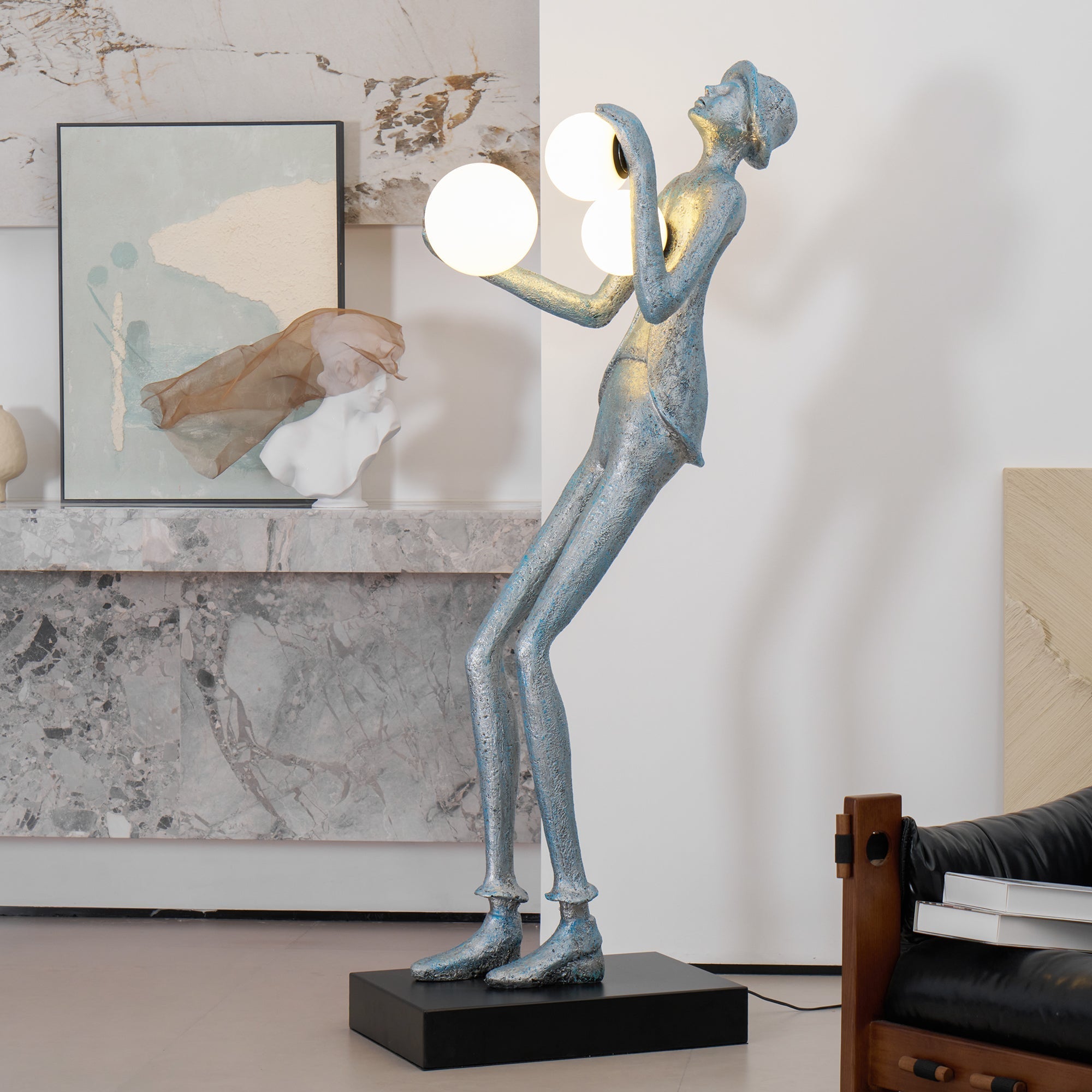 gentleman-sculpture-floor-lamp-anzaz-Blue & White-2