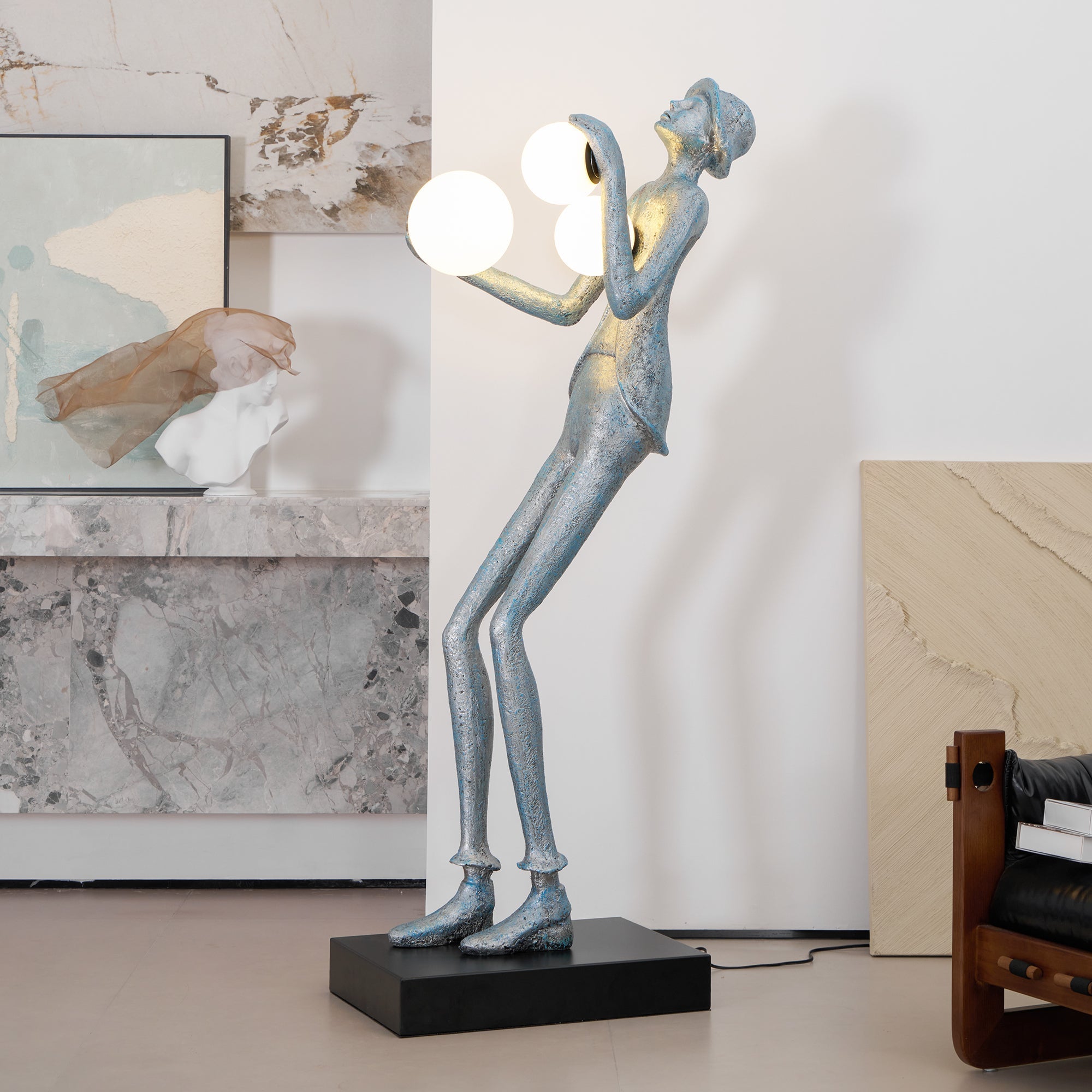 gentleman-sculpture-floor-lamp-anzaz-Blue & White-4