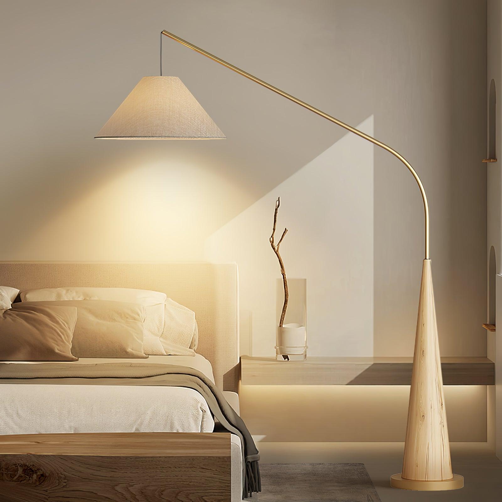 gibson-arc-floor-lamp-anzaz-Walnut color & Gold & Beige-5