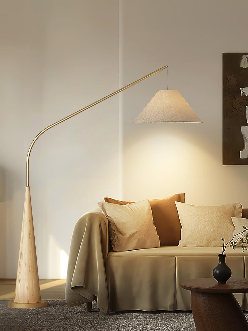 gibson-arc-floor-lamp-anzaz-Walnut color & Gold & Beige-7