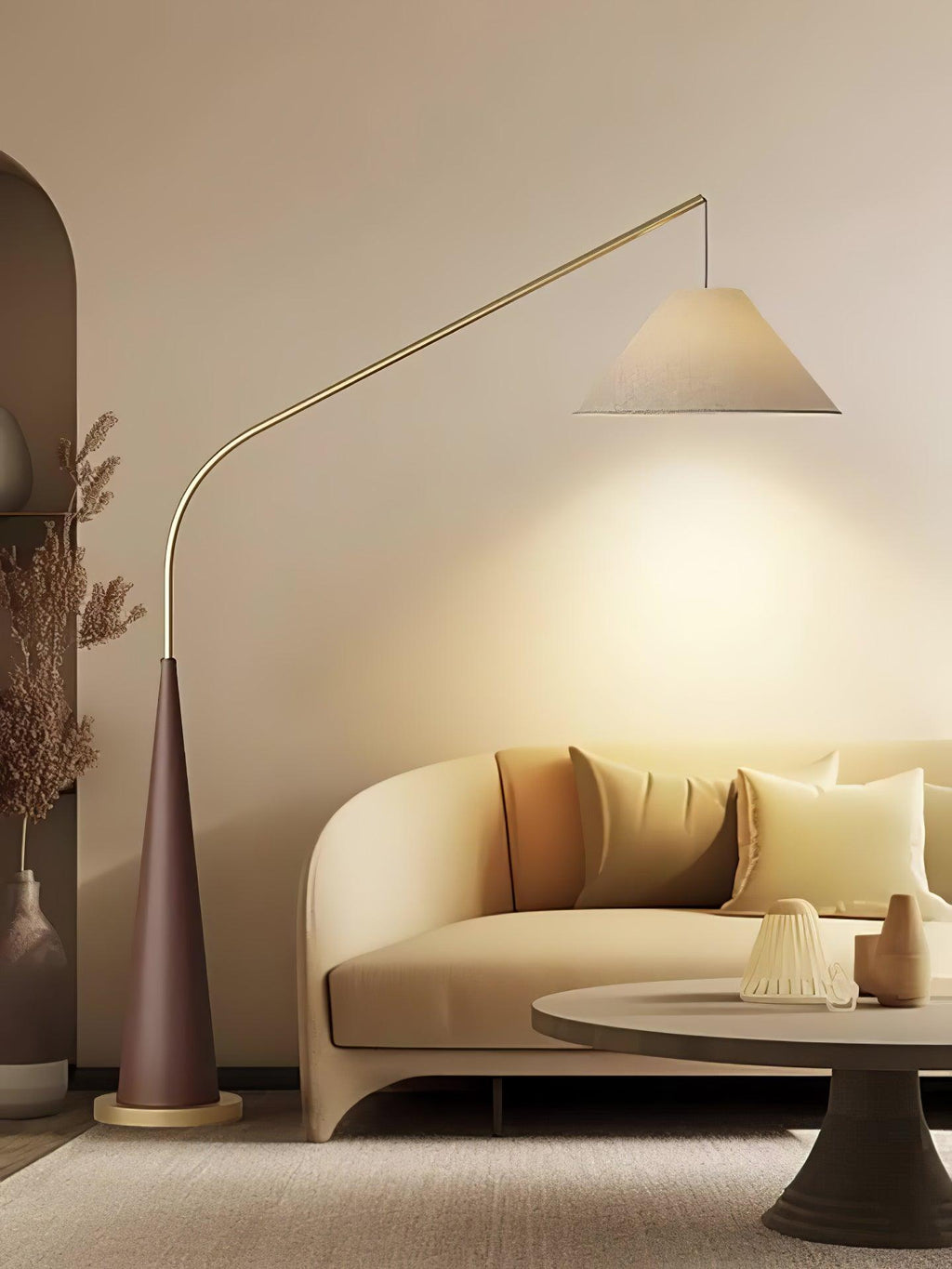 gibson-arc-floor-lamp-anzaz-Walnut color & Gold & Beige-8