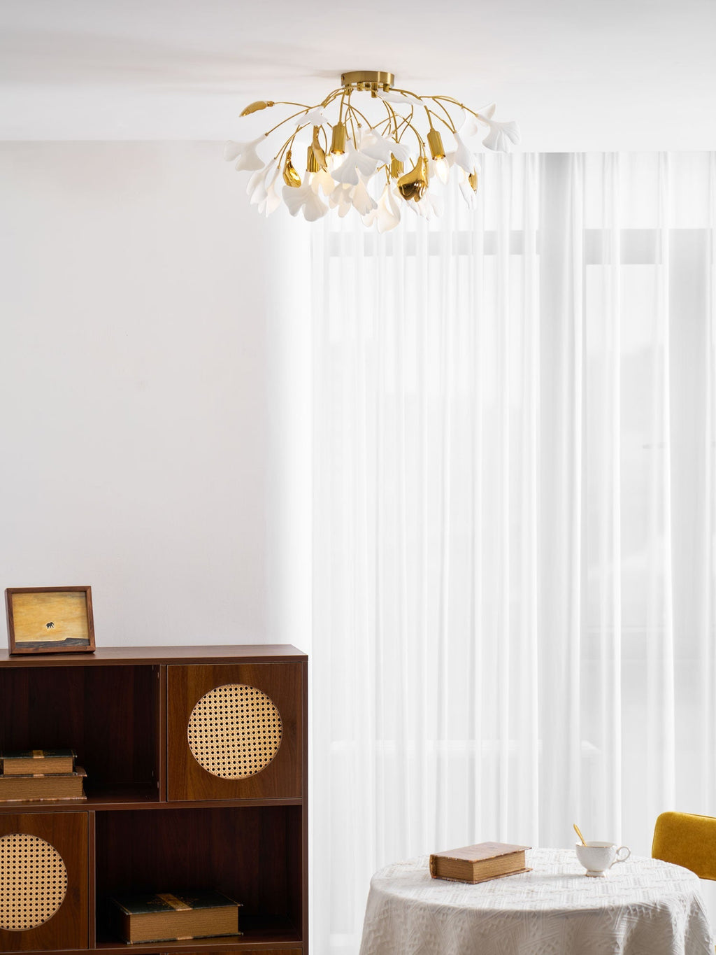 gingko-ceiling-lamp-anzaz-White Lampbody + White Leaves-12
