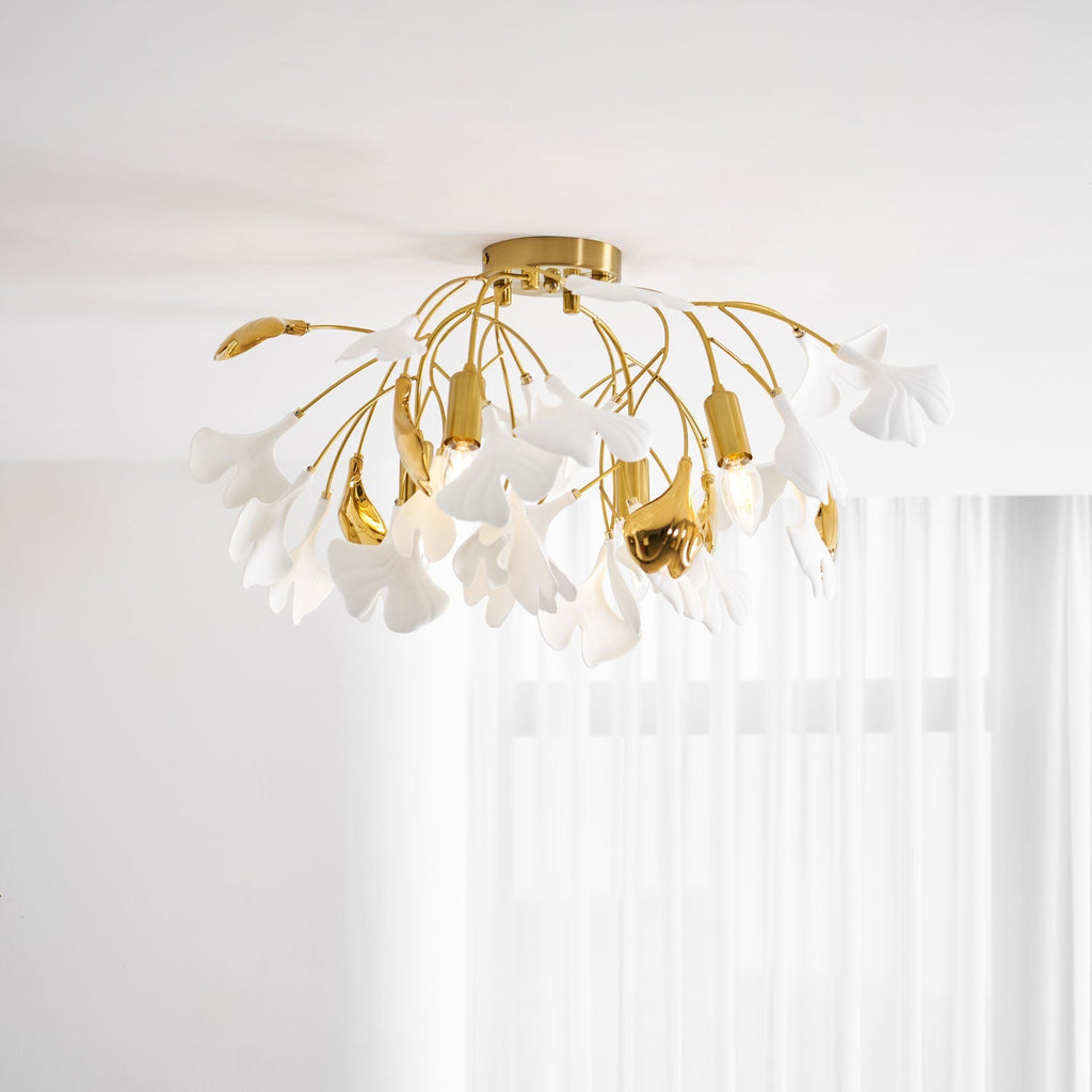 gingko-ceiling-lamp-anzaz-White Lampbody + White Leaves-9