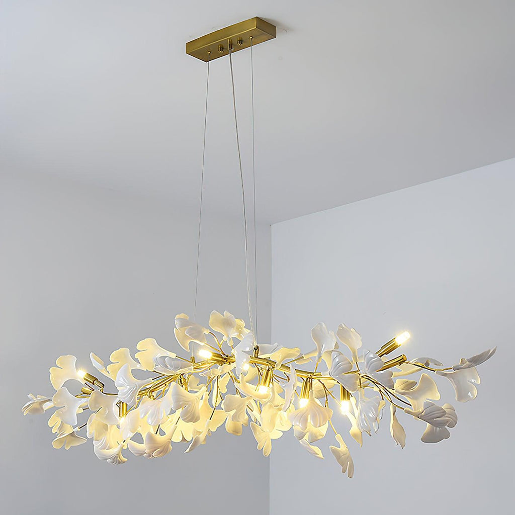 gingko-chandelier-d-anzaz-Nickel Lamp Body + White & Sliver Leaf-11