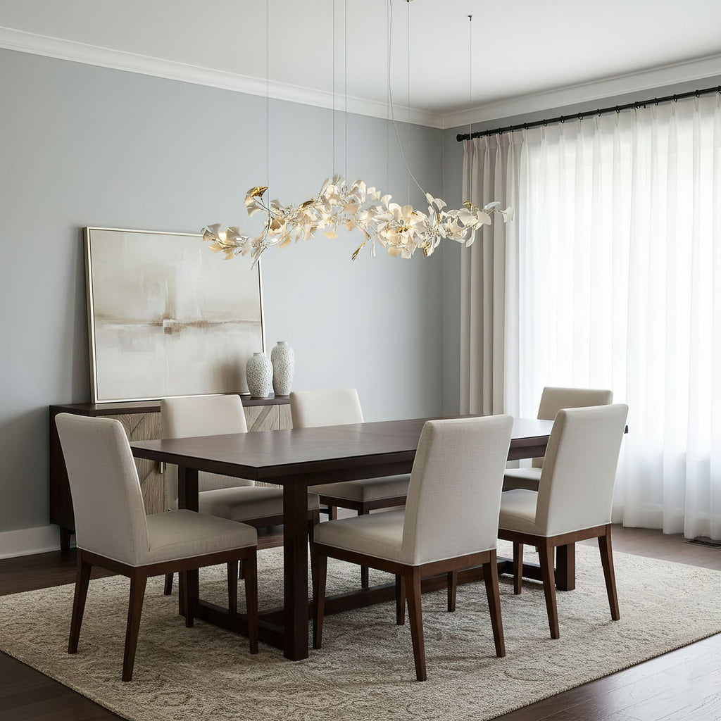 gingko-chandelier-e-anzaz-White Lamp Body + White Leaf-5
