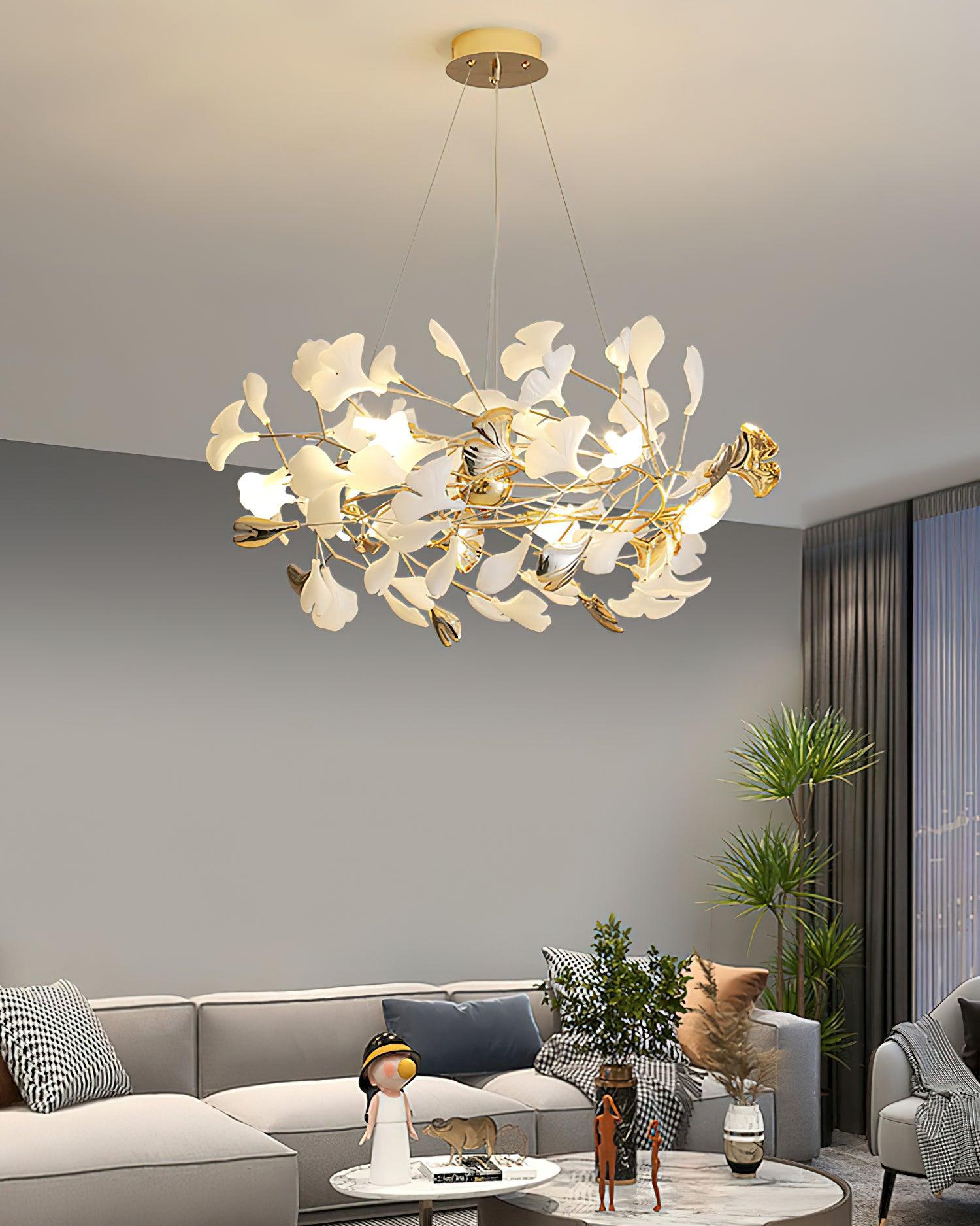 gingko-chandelier-h-anzaz-Gold & White-7