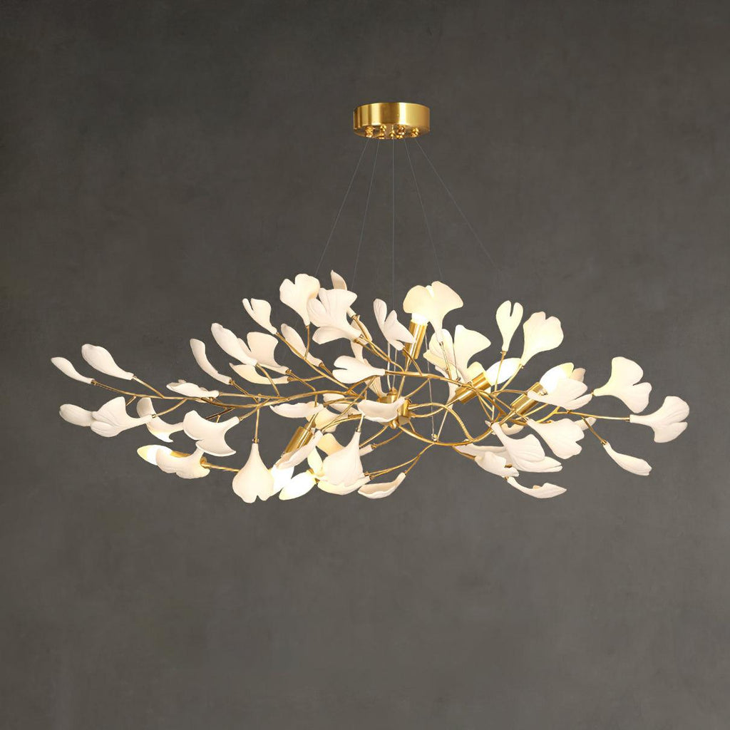 gingko-chandelier-i-anzaz-White Lampbody + White Leaves-15