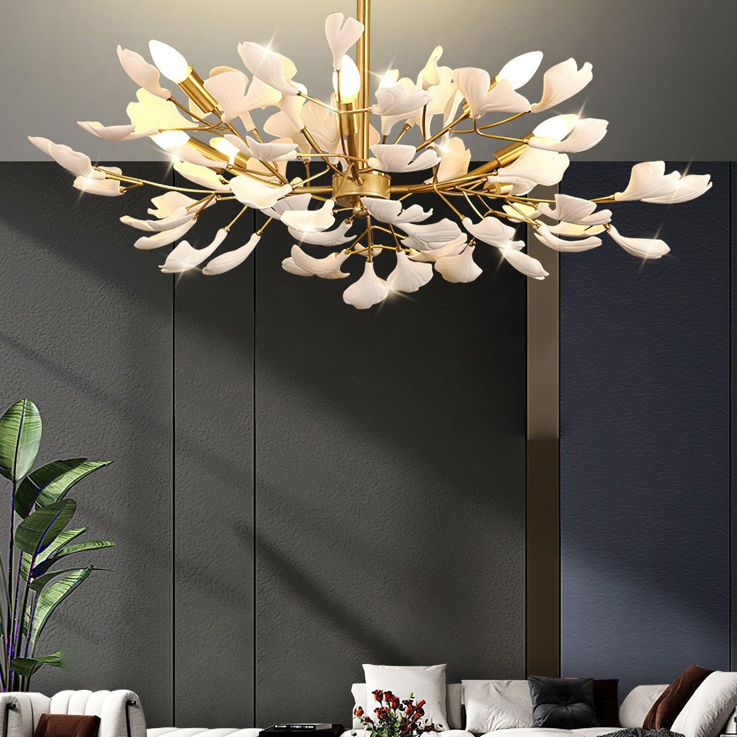gingko-chandelier-j-anzaz-Gold & White-2