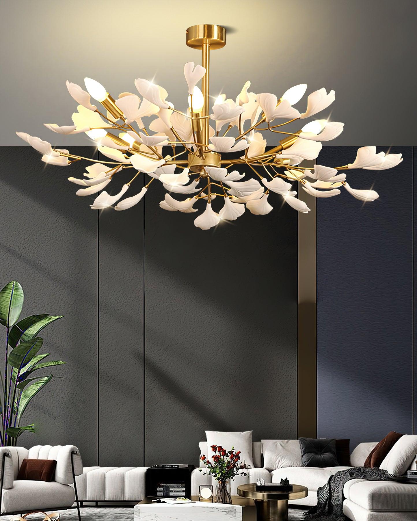 gingko-chandelier-j-anzaz-Gold & White-3