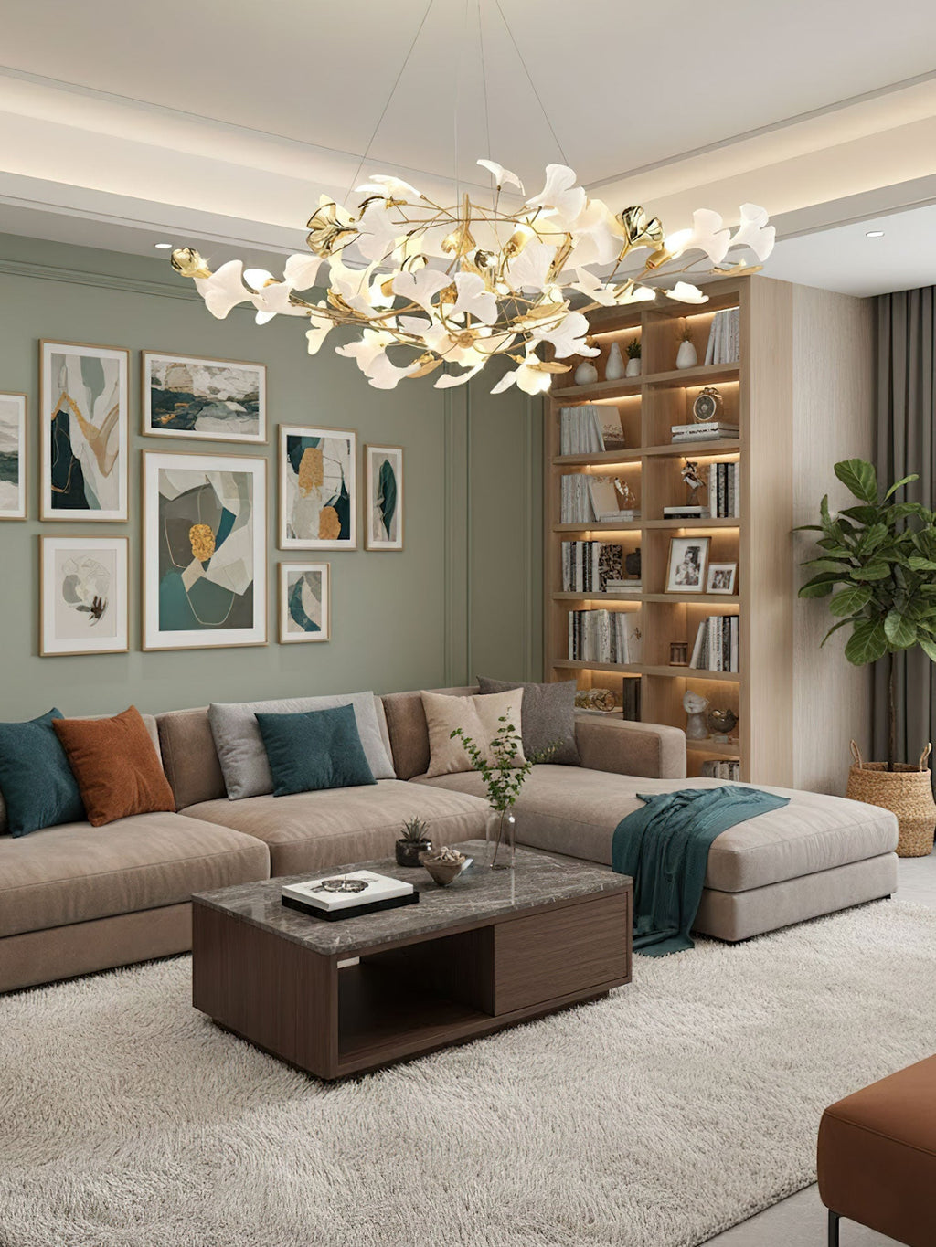 gingko-chandelier-s-anzaz-Gold+White-5