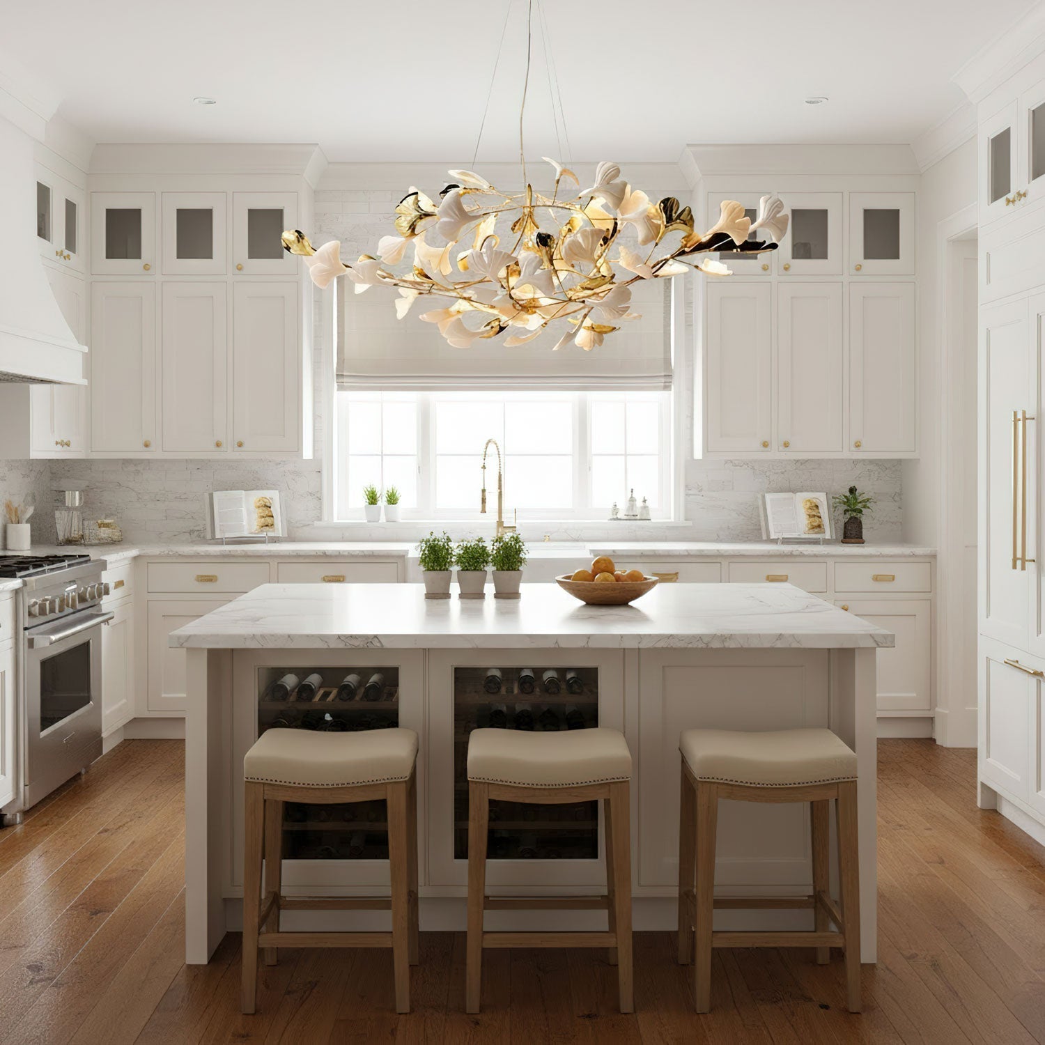 gingko-chandelier-s-anzaz-Gold+White-3