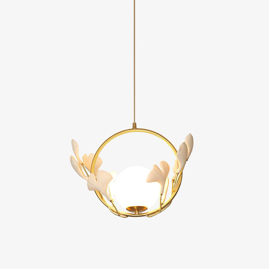 gingko-pendant-lamp-anzaz-Gold & White-1