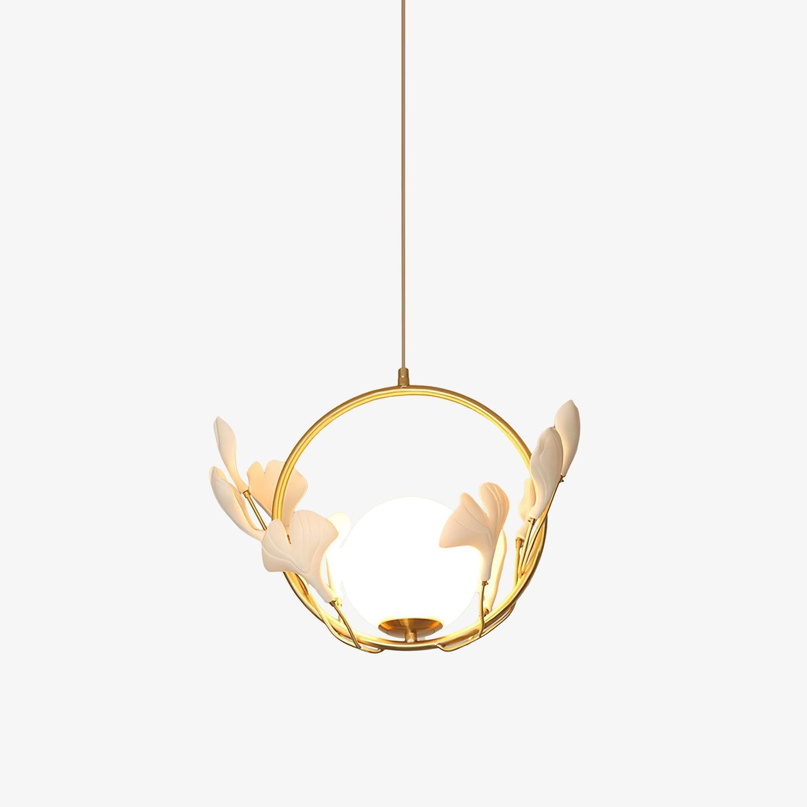 gingko-pendant-lamp-anzaz-Gold & White-1