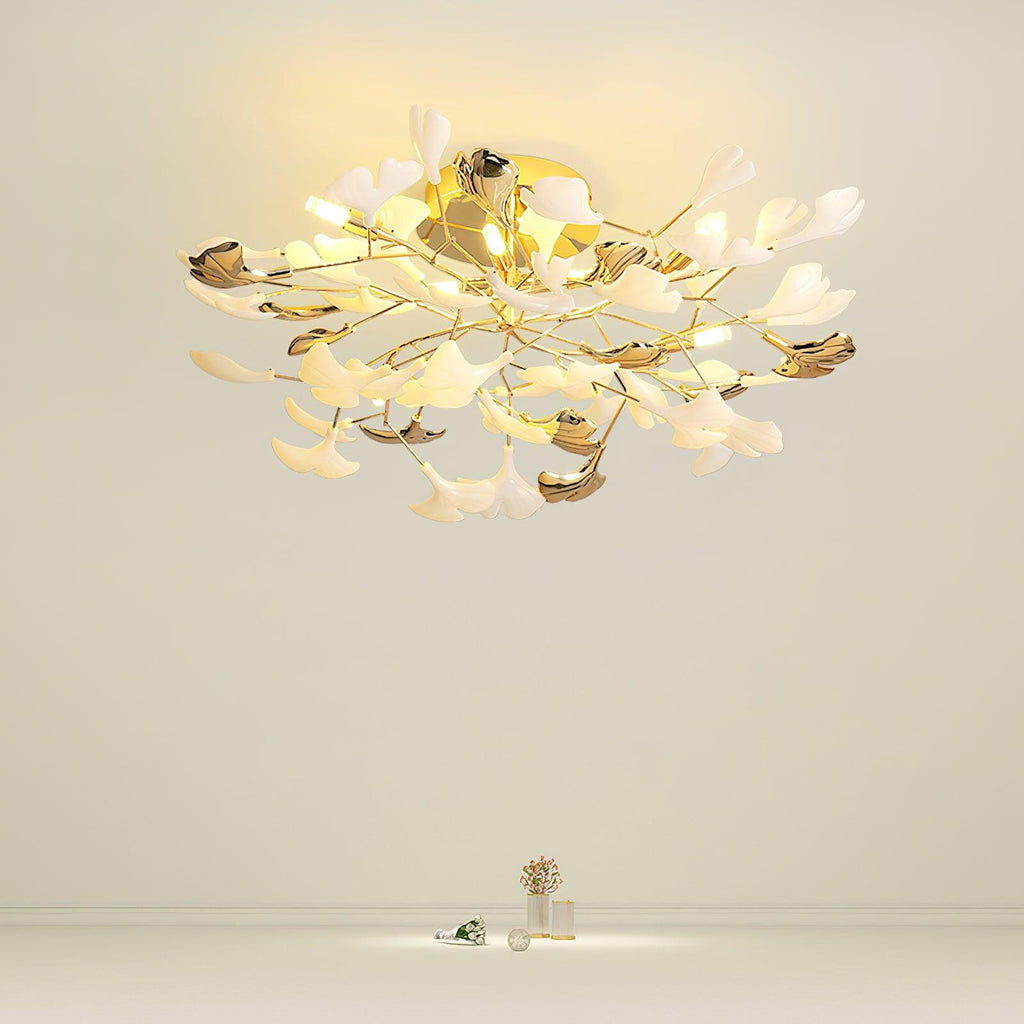 gingko-rotating-ceiling-lamp-anzaz-White lampbody & White leaves-11