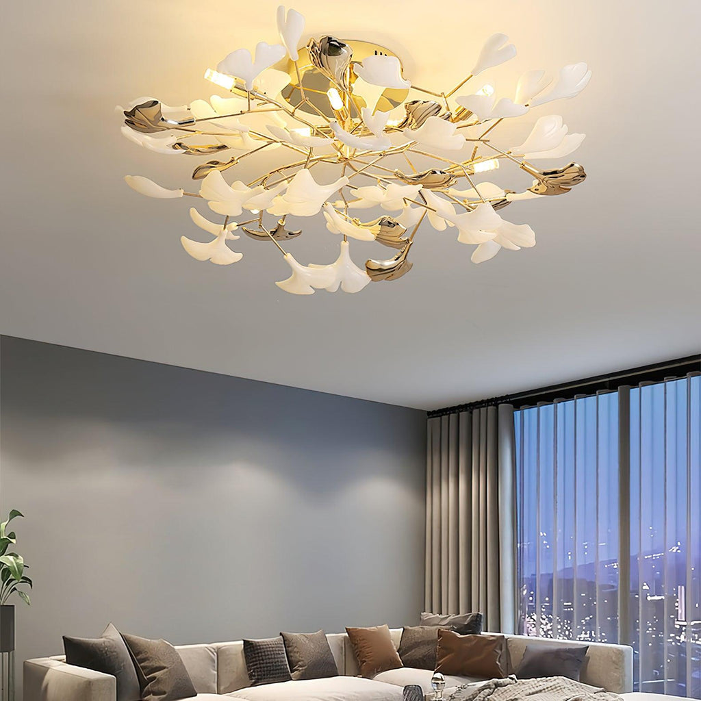 gingko-rotating-ceiling-lamp-anzaz-White lampbody & White leaves-8