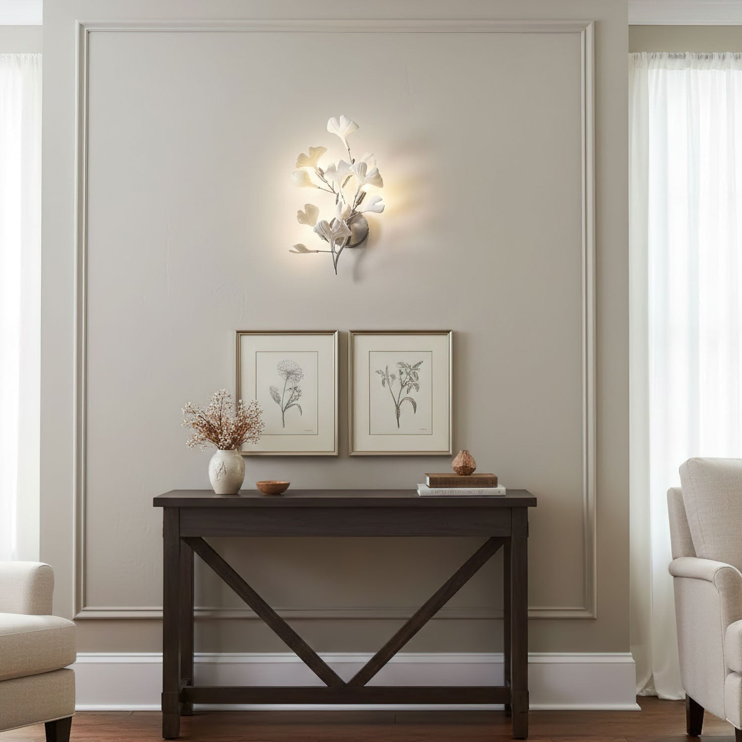 gingko-wall-lamp-anzaz-Nickel & White-5