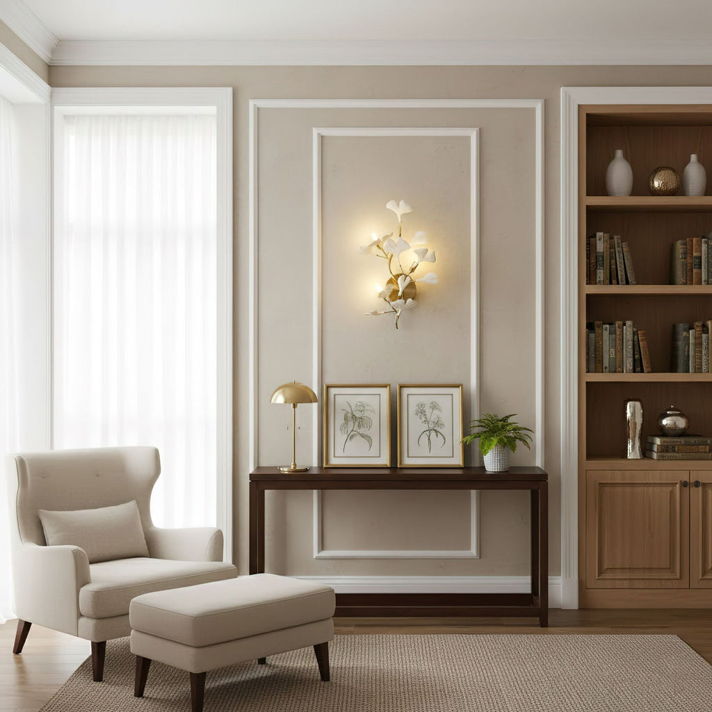 gingko-wall-lamp-anzaz-Gold & White-4