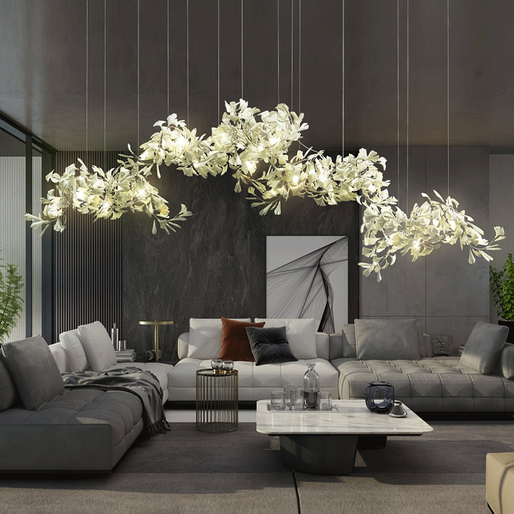gingko-chandelier-c-anzaz-Nickel+White-2