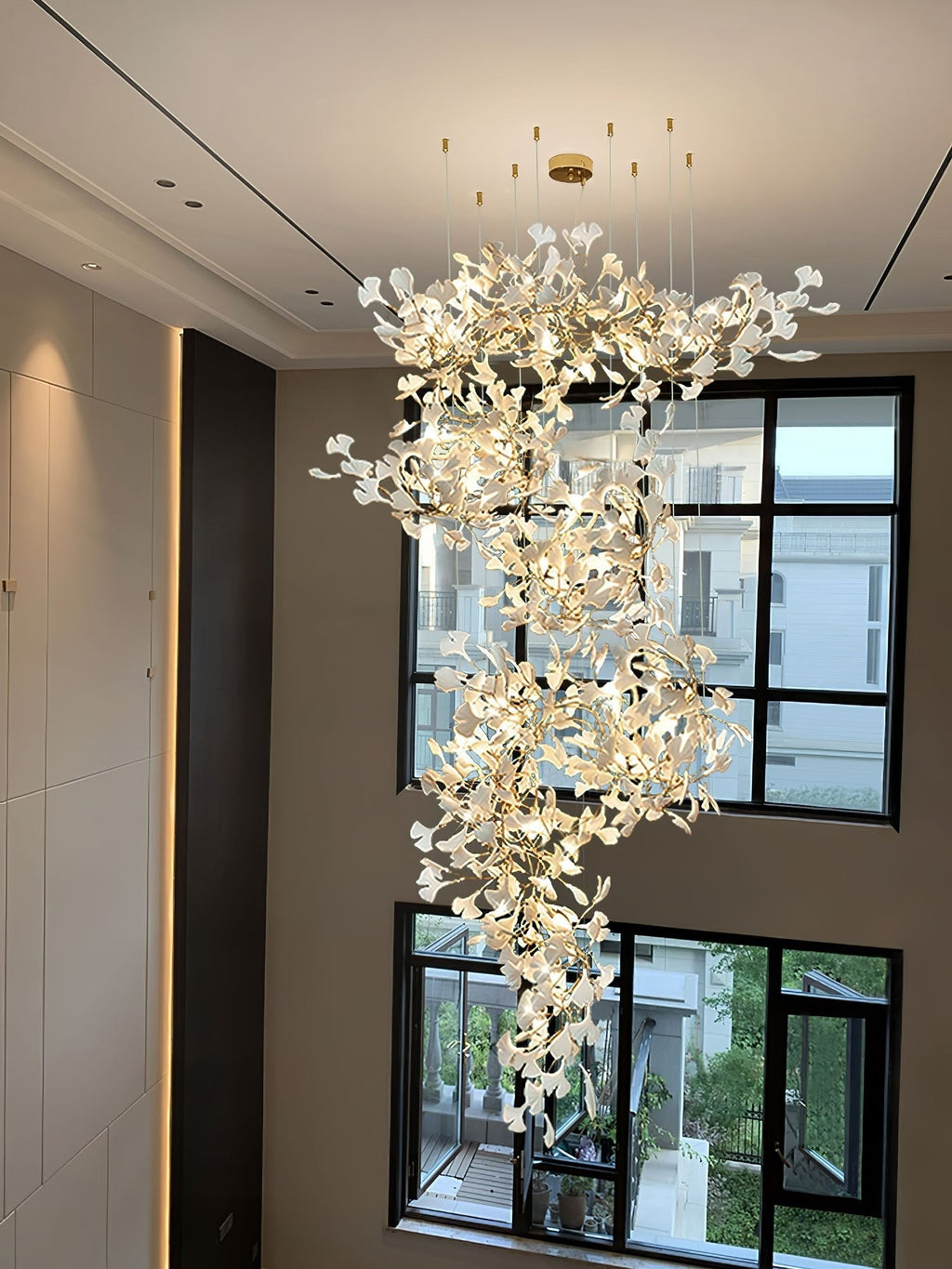 gingko-chandelier-f-anzaz-White Lampbody + White Leaves-12