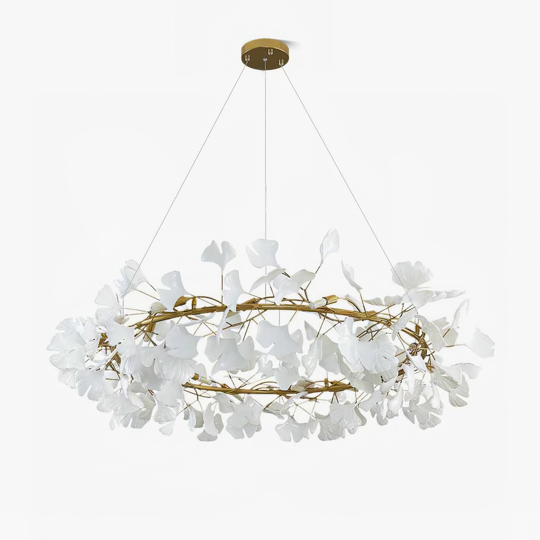 gingko-chandelier-o-anzaz-Gold+White-1