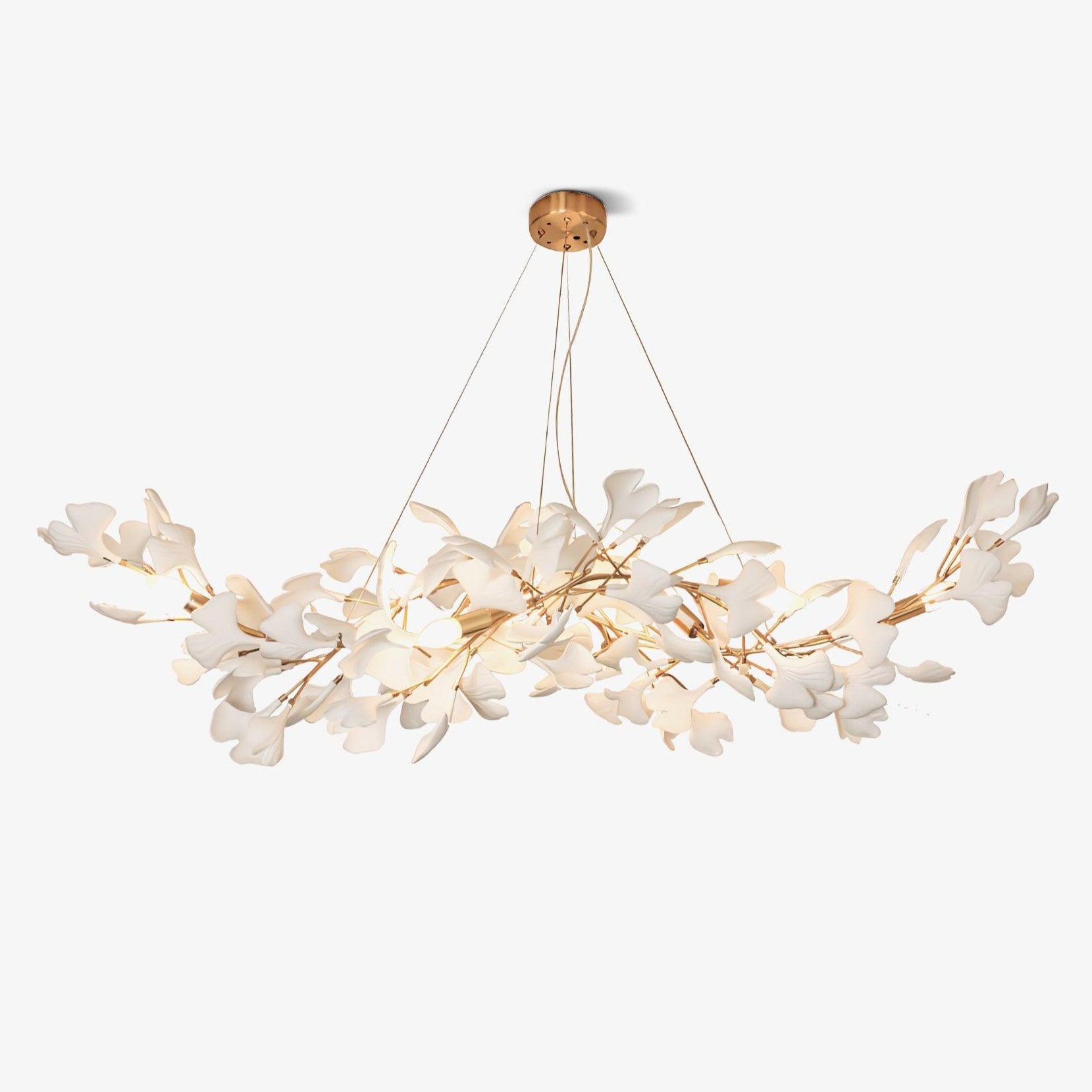 gingko-chandelier-k-anzaz-Gold & White-1