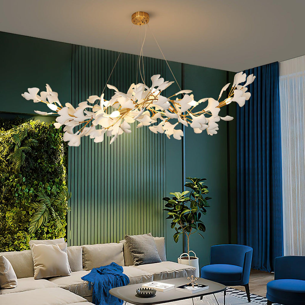 gingko-chandelier-k-anzaz-Gold & White-2