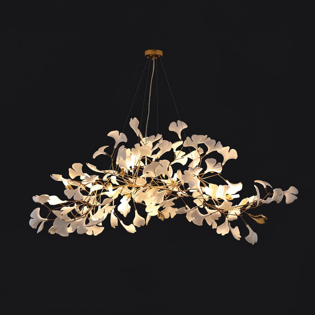gingko-chandelier-n-anzaz-White Lampbody + White Leaves-12